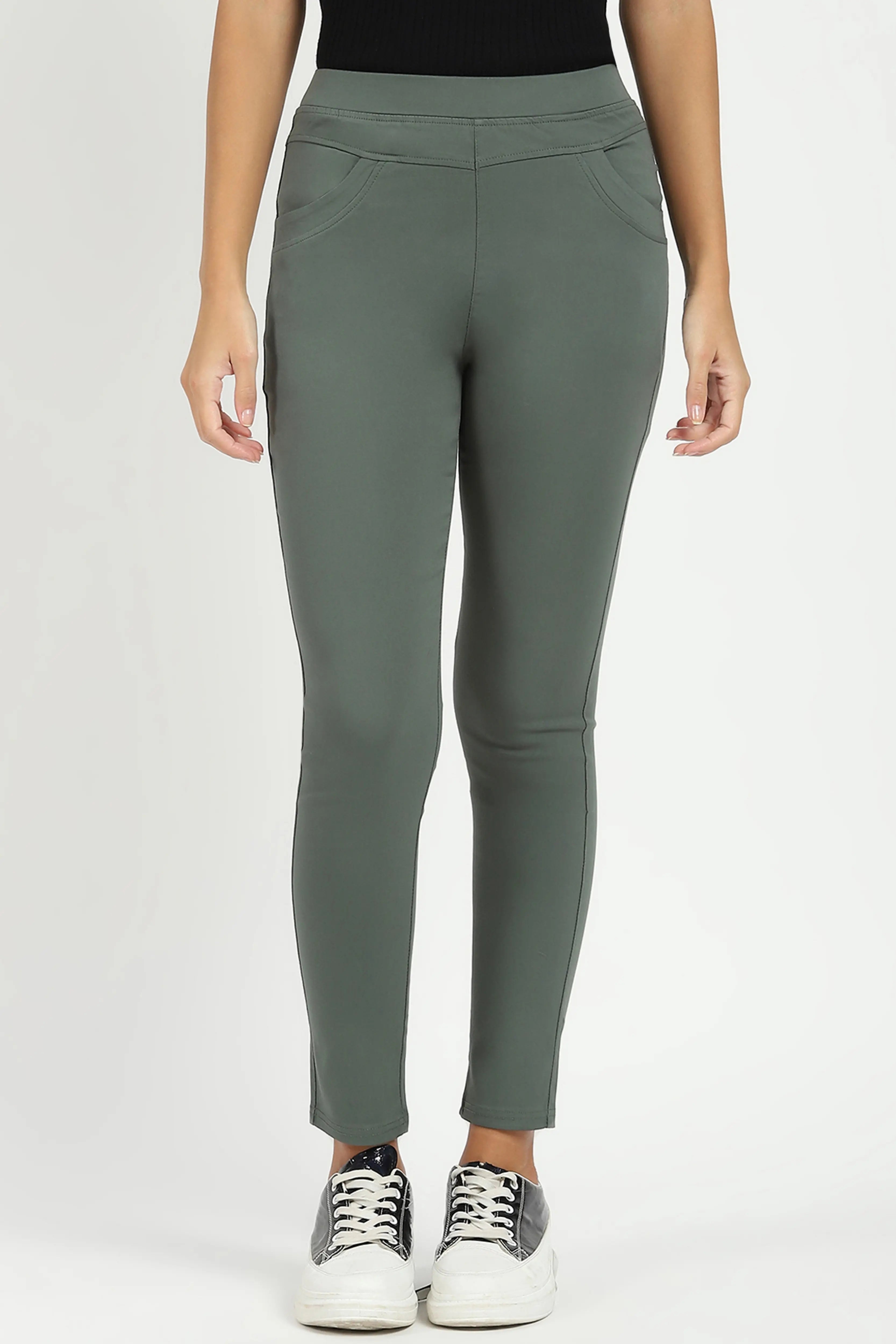 Green Ultra Stretchable Jegging - Global Republic