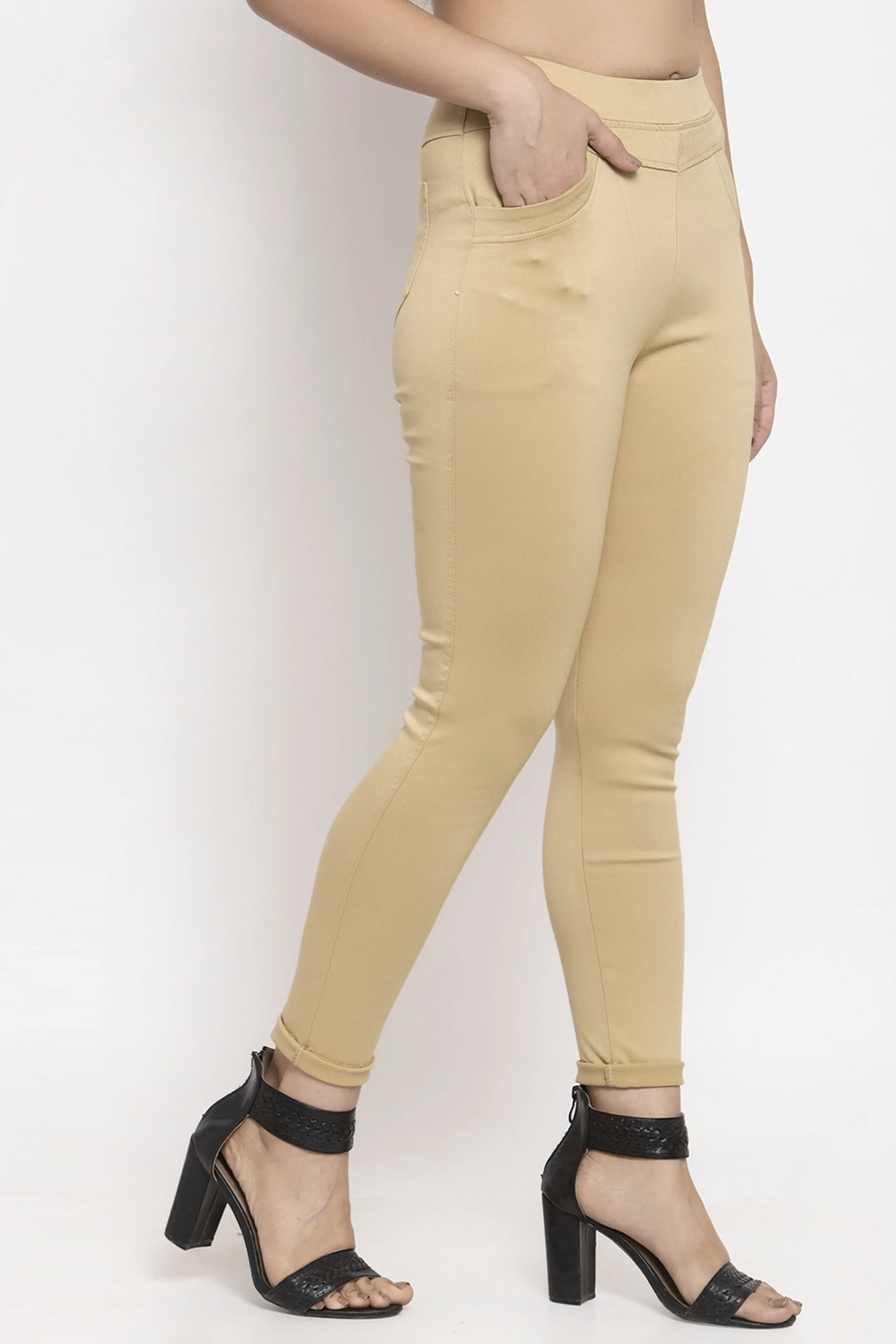 Gold Ultra Stretchable Jegging - Global Republic
