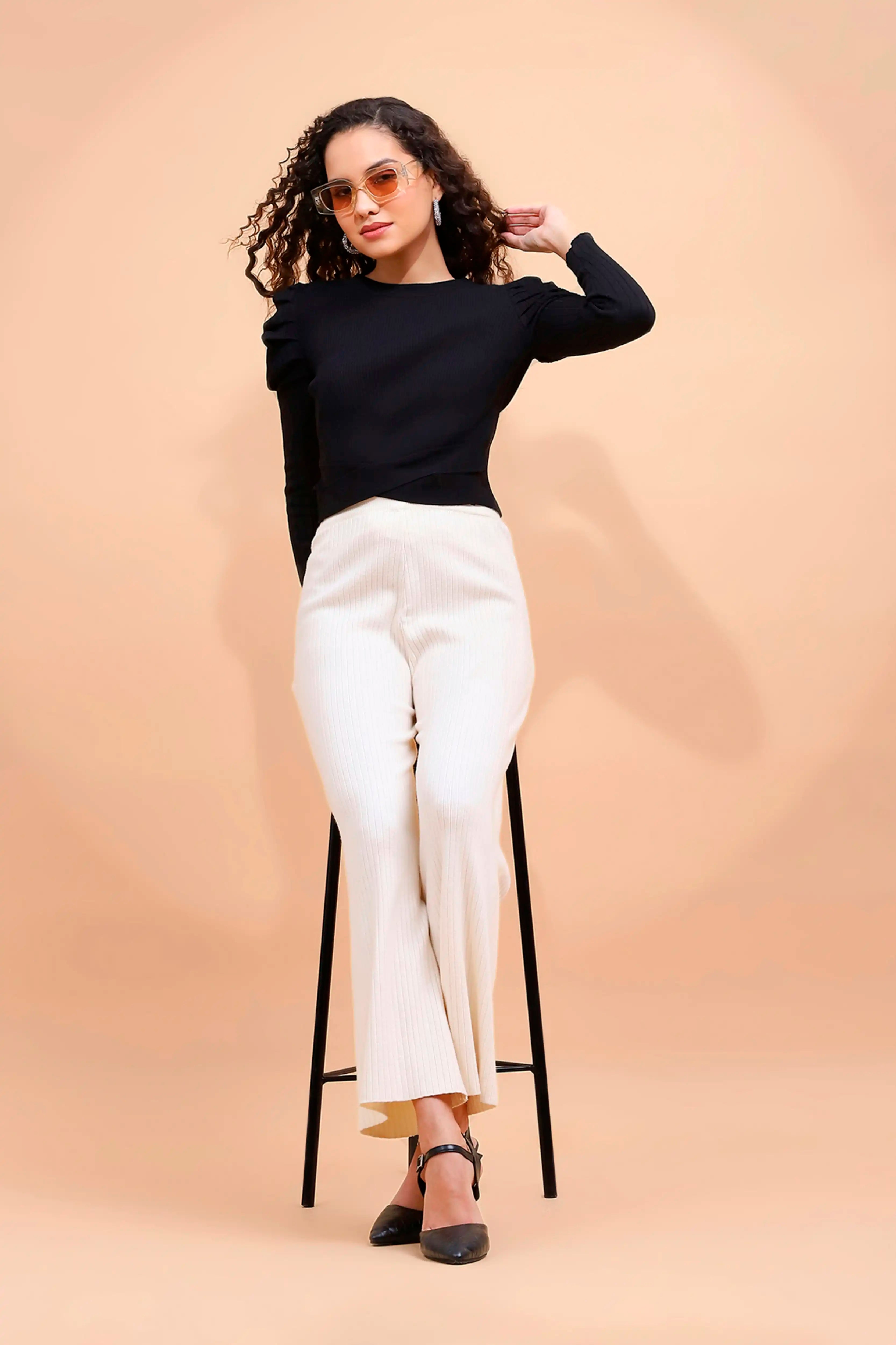 Black Cropped Pullover