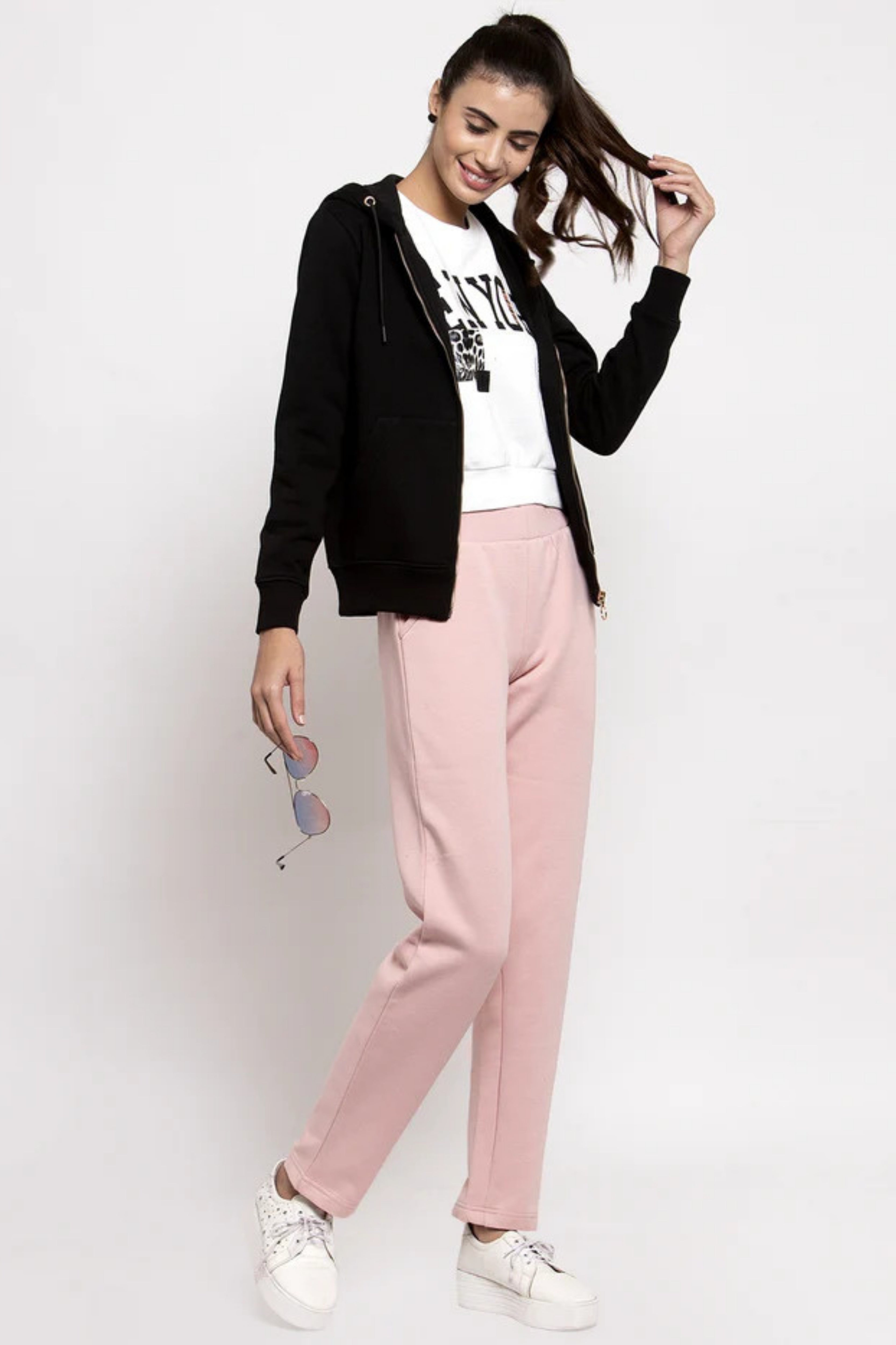 Pink Cotton Blend Lower