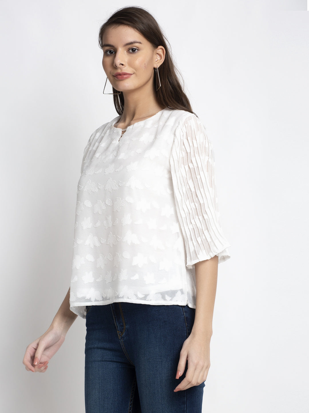Women Leaf Printed Top