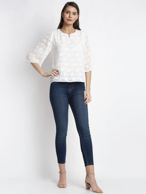 Women Leaf Printed Top