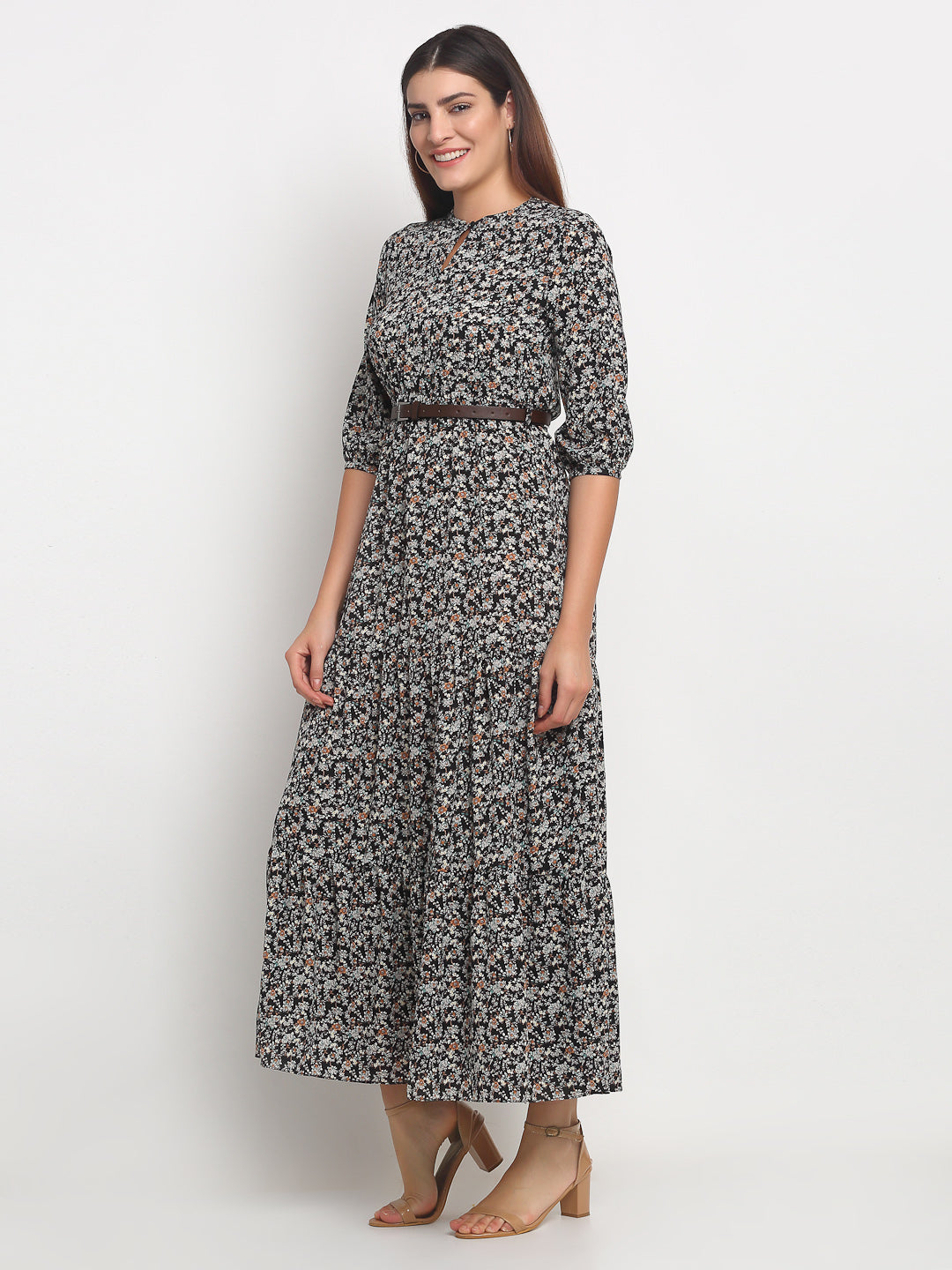 Women Leopard Printed Maxi Dress