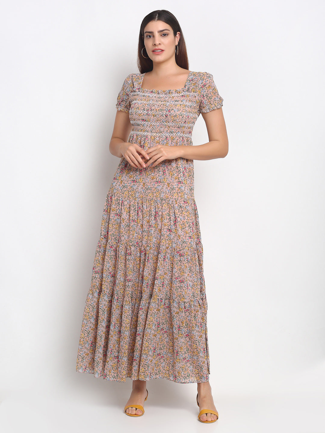 Women Printed Long Length Dress