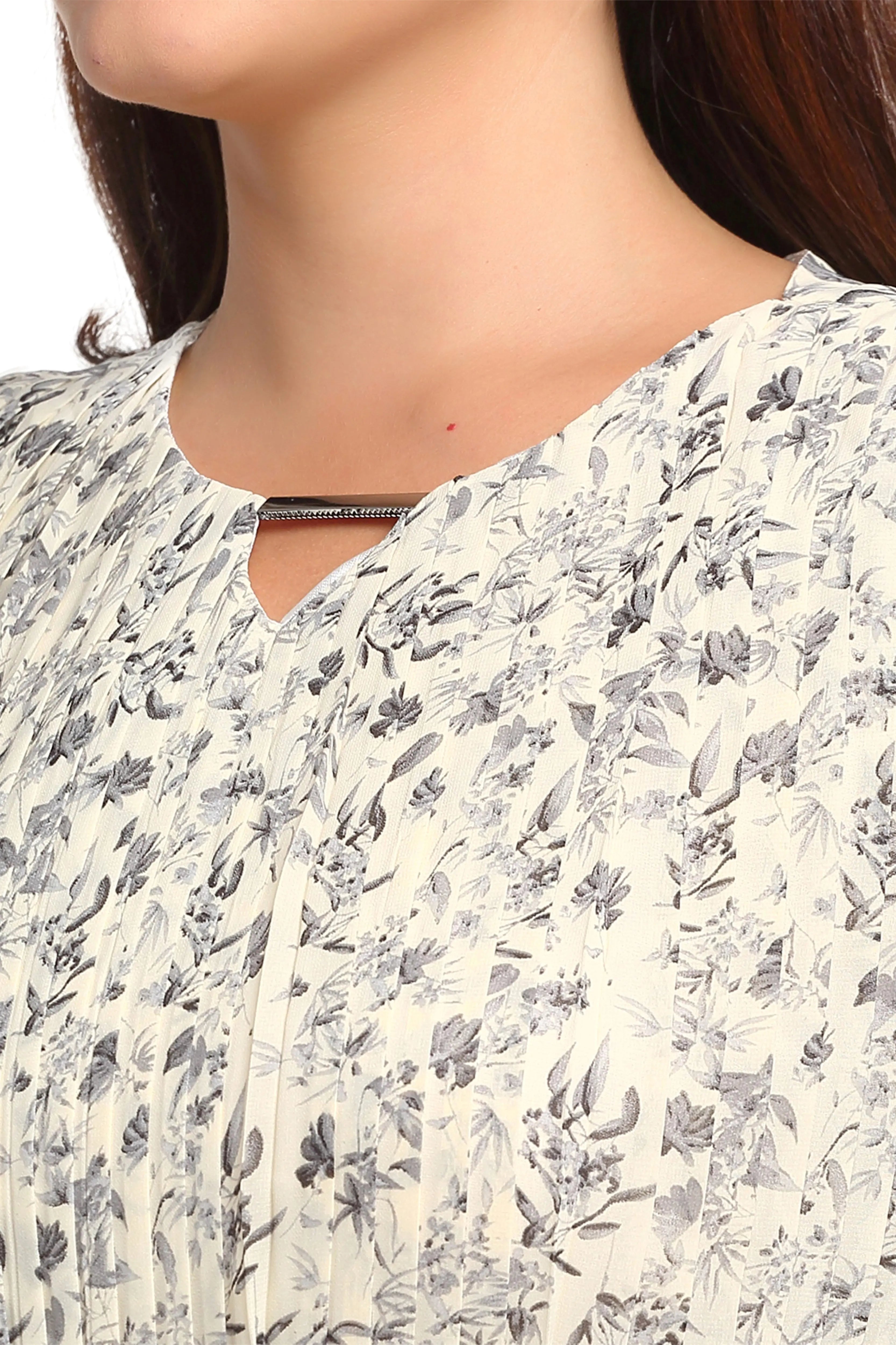 Black Printed Midi Length Dress - Global Republic