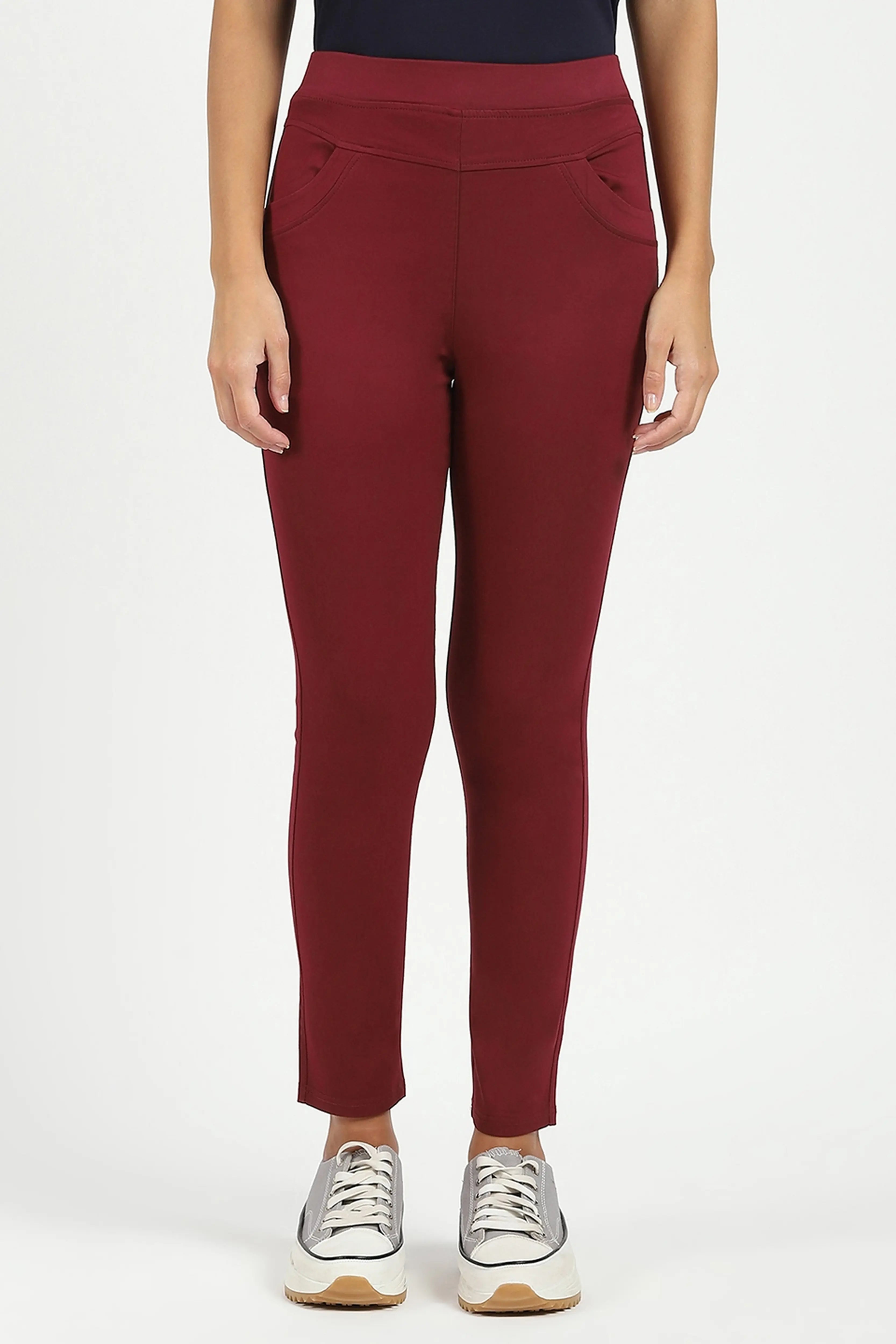 Maroon Ultra Stretchable Jegging