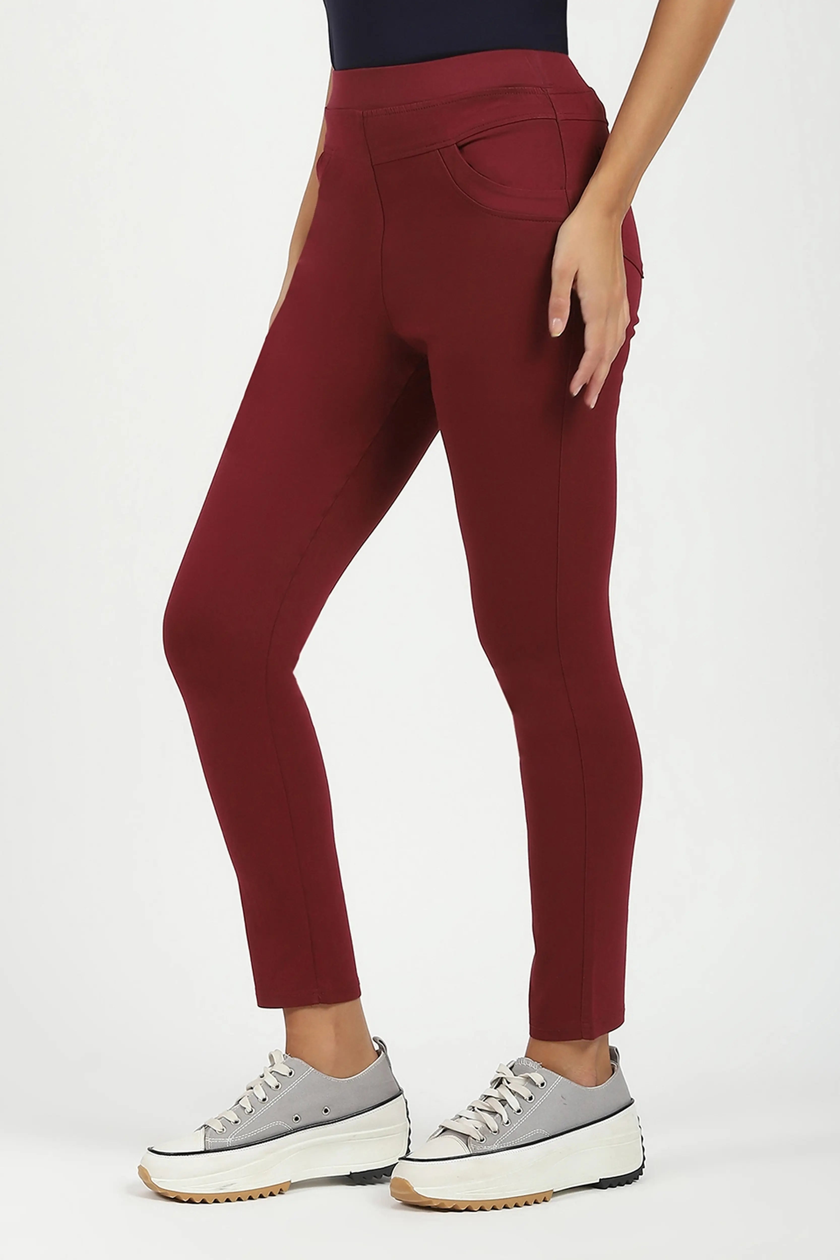 Maroon Ultra Stretchable Jegging