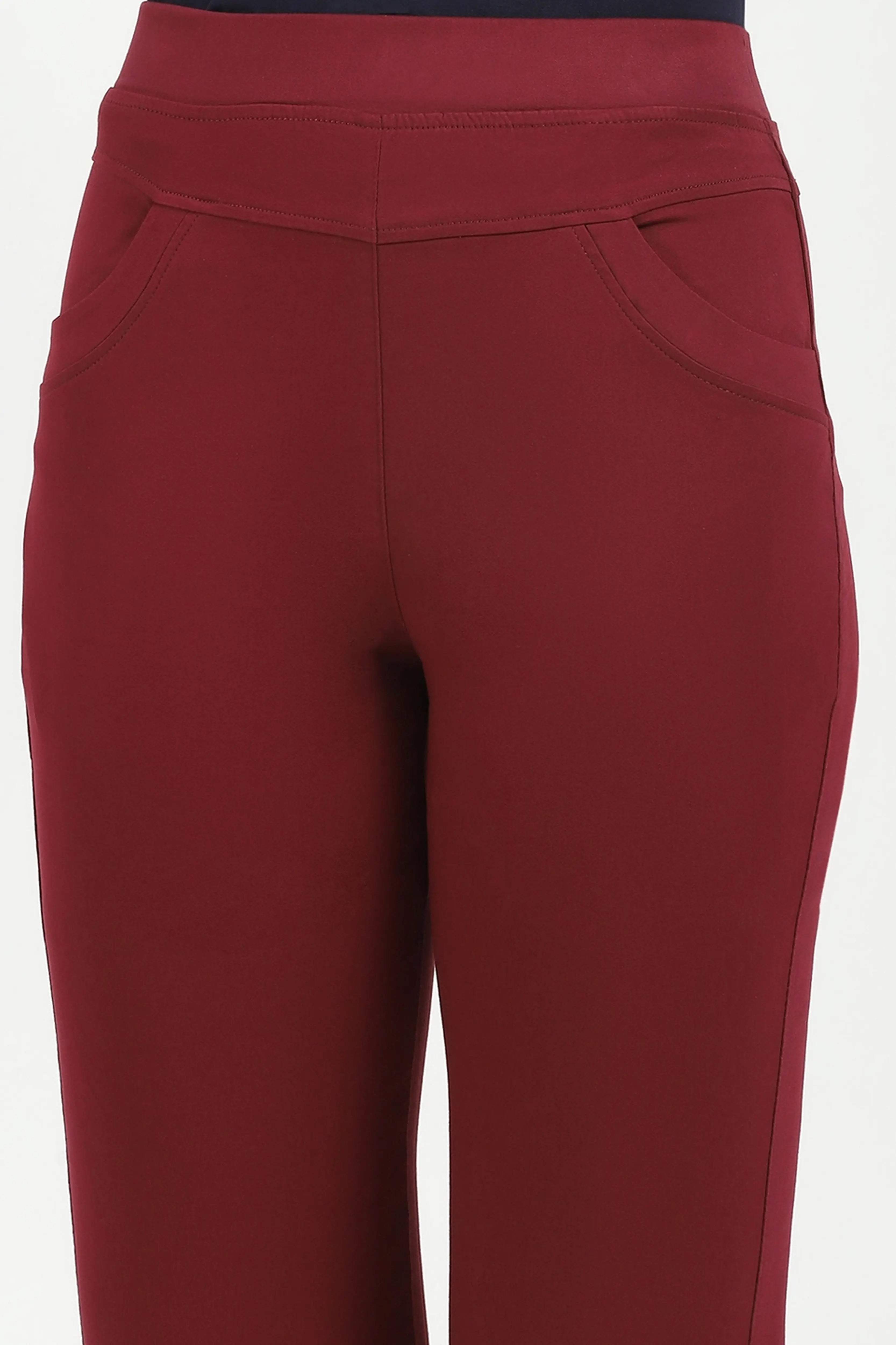 Maroon Ultra Stretchable Jegging