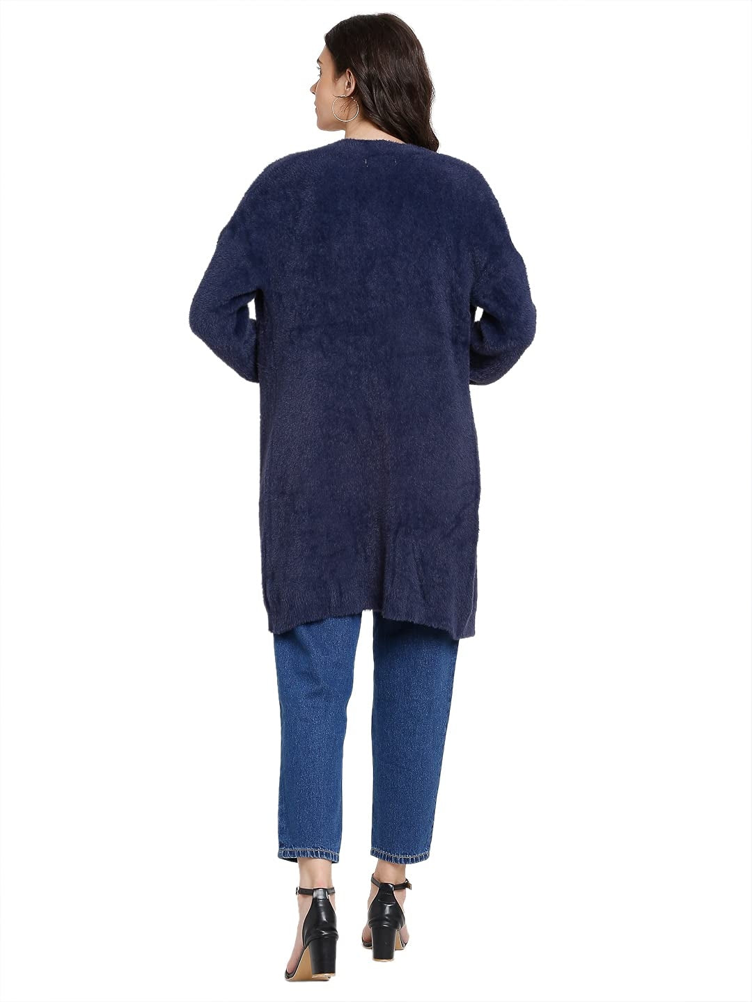 Navy Knitted Winter Shrug
