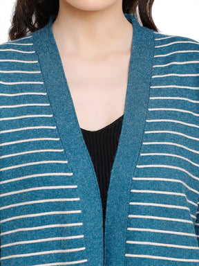 Turquoise Knitted Winter Shrug