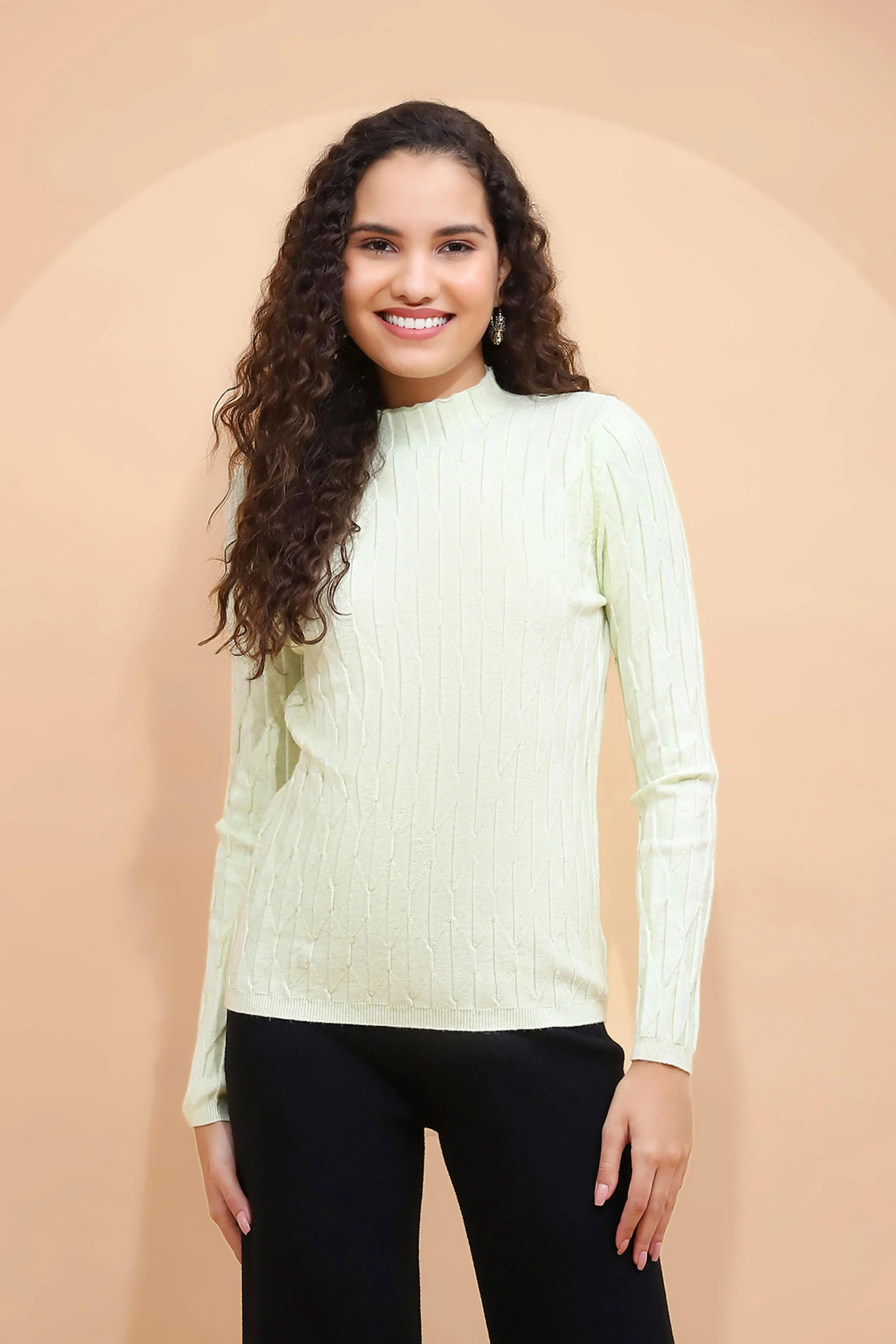 Green Slim Fit Skivvy Pullover - Global Republic