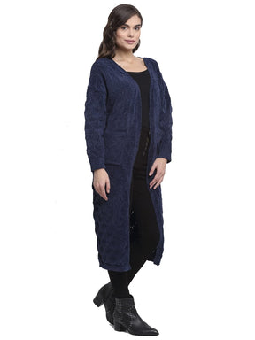 Navy Blue Knitted Shrug