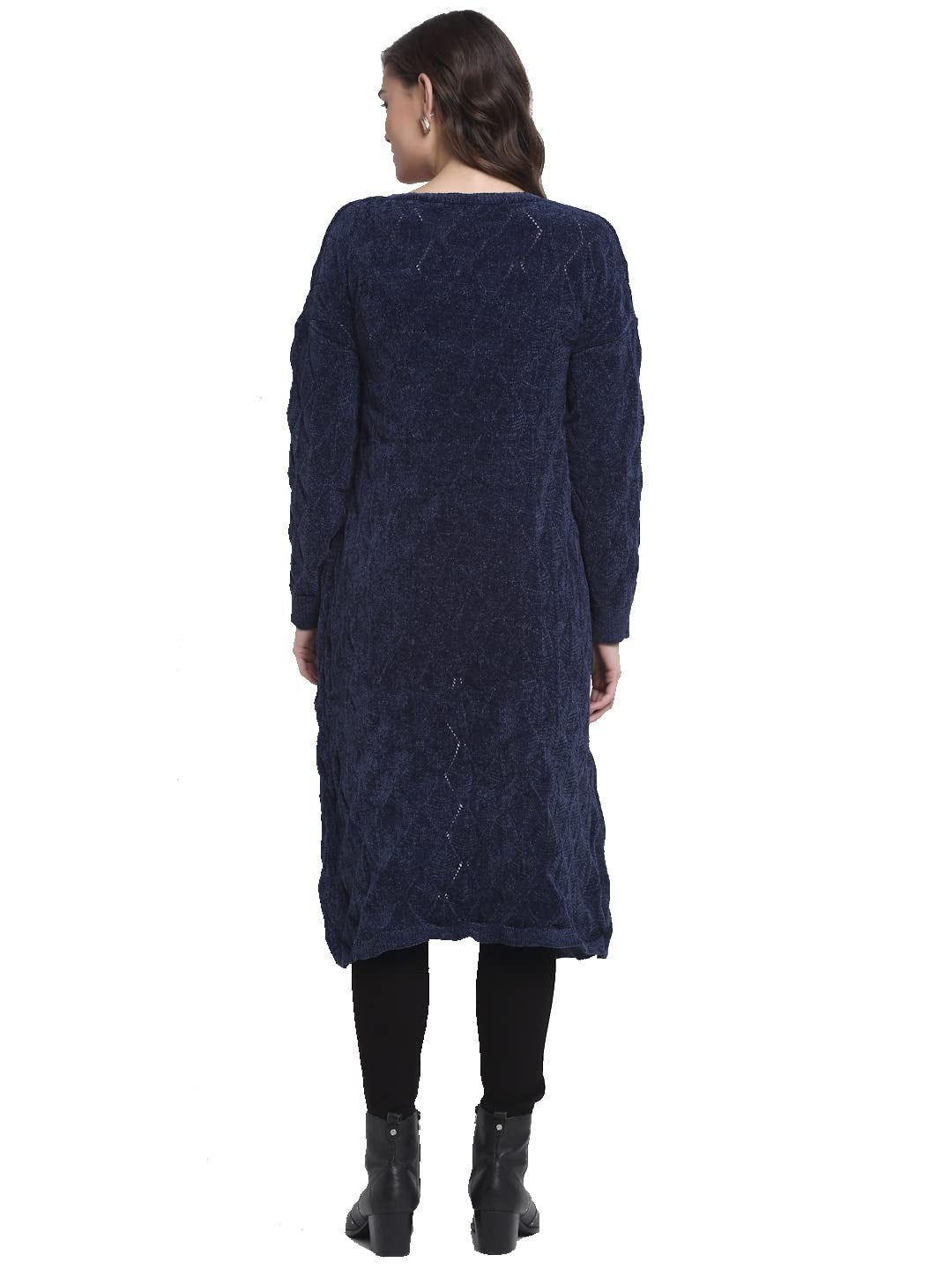 Navy Blue Knitted Shrug