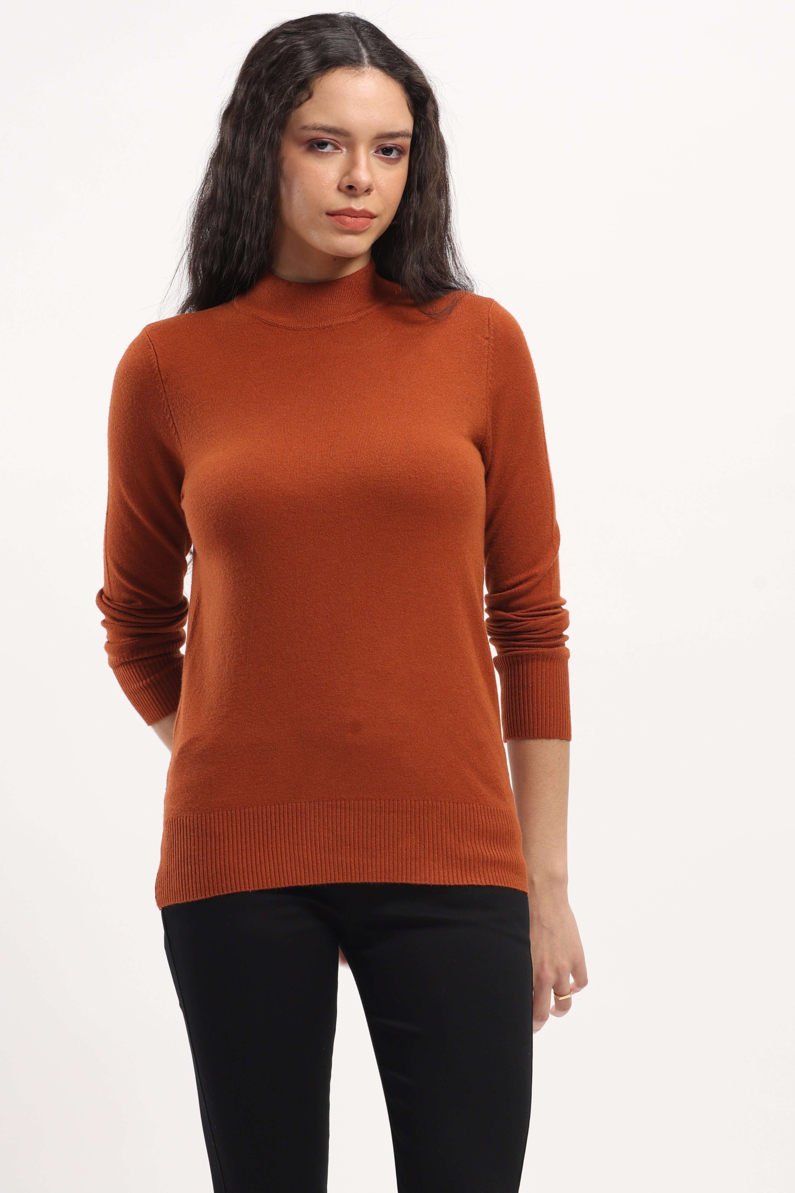 Rust Snug Fit Skivvy Pullover