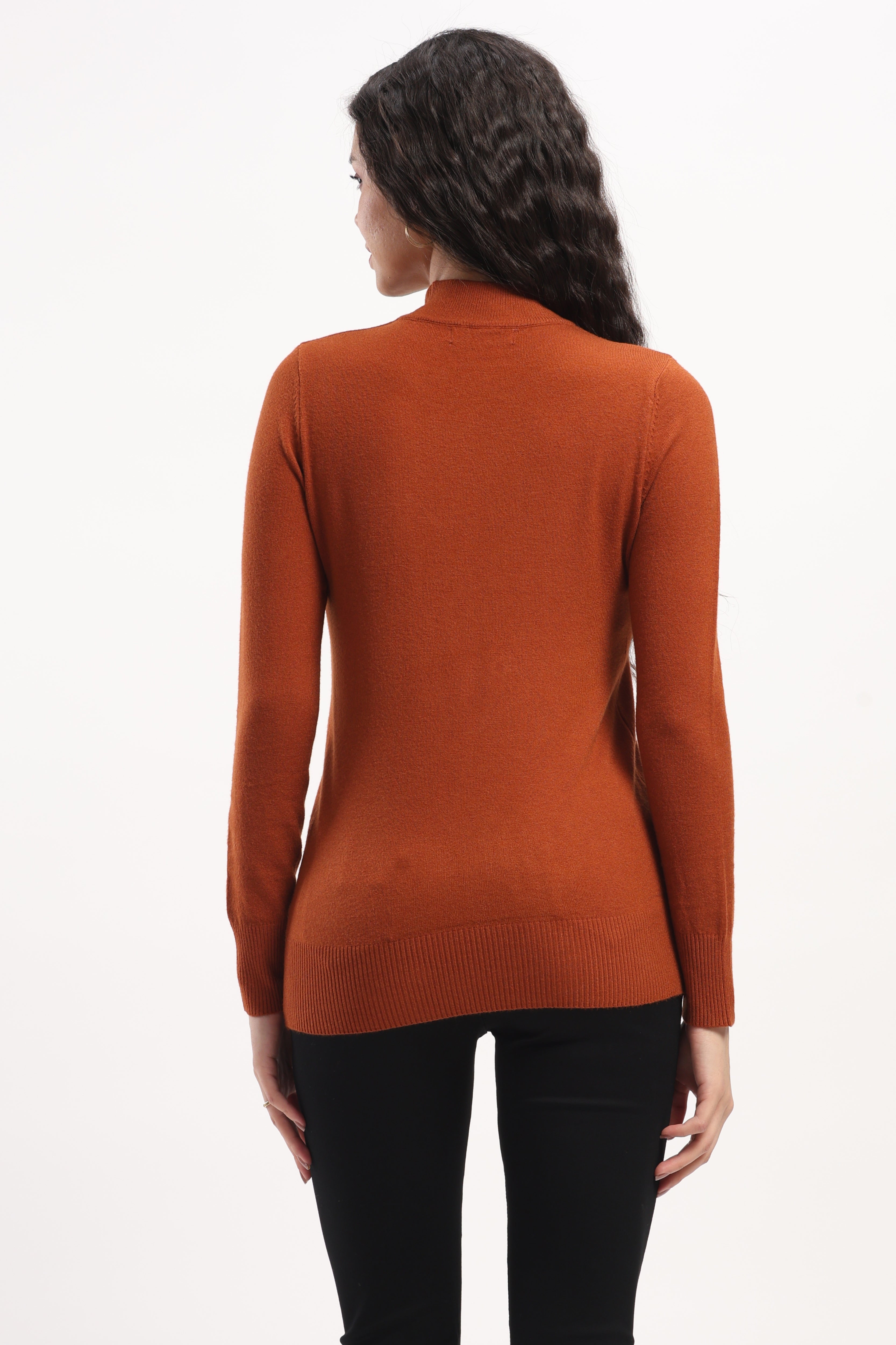 Rust Snug Fit Skivvy Pullover