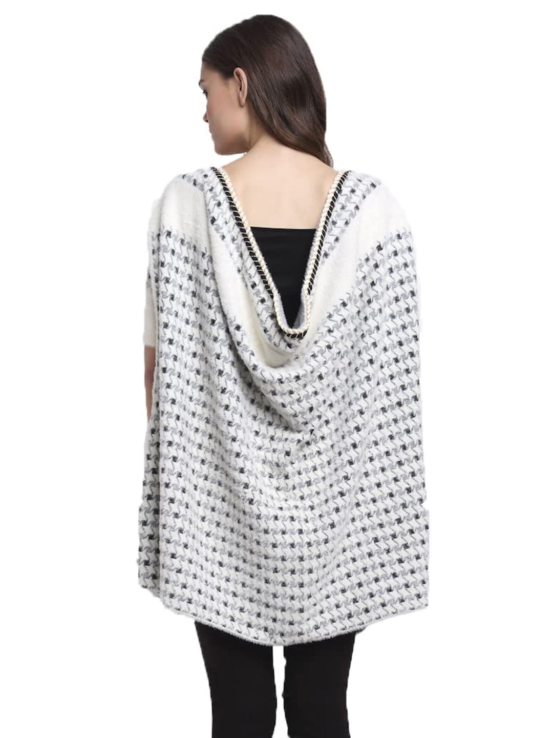 Black & White Knitted Shrug - Global Republic