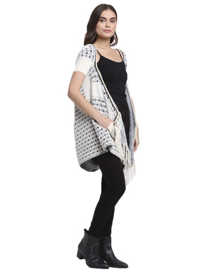 Black & White Knitted Shrug