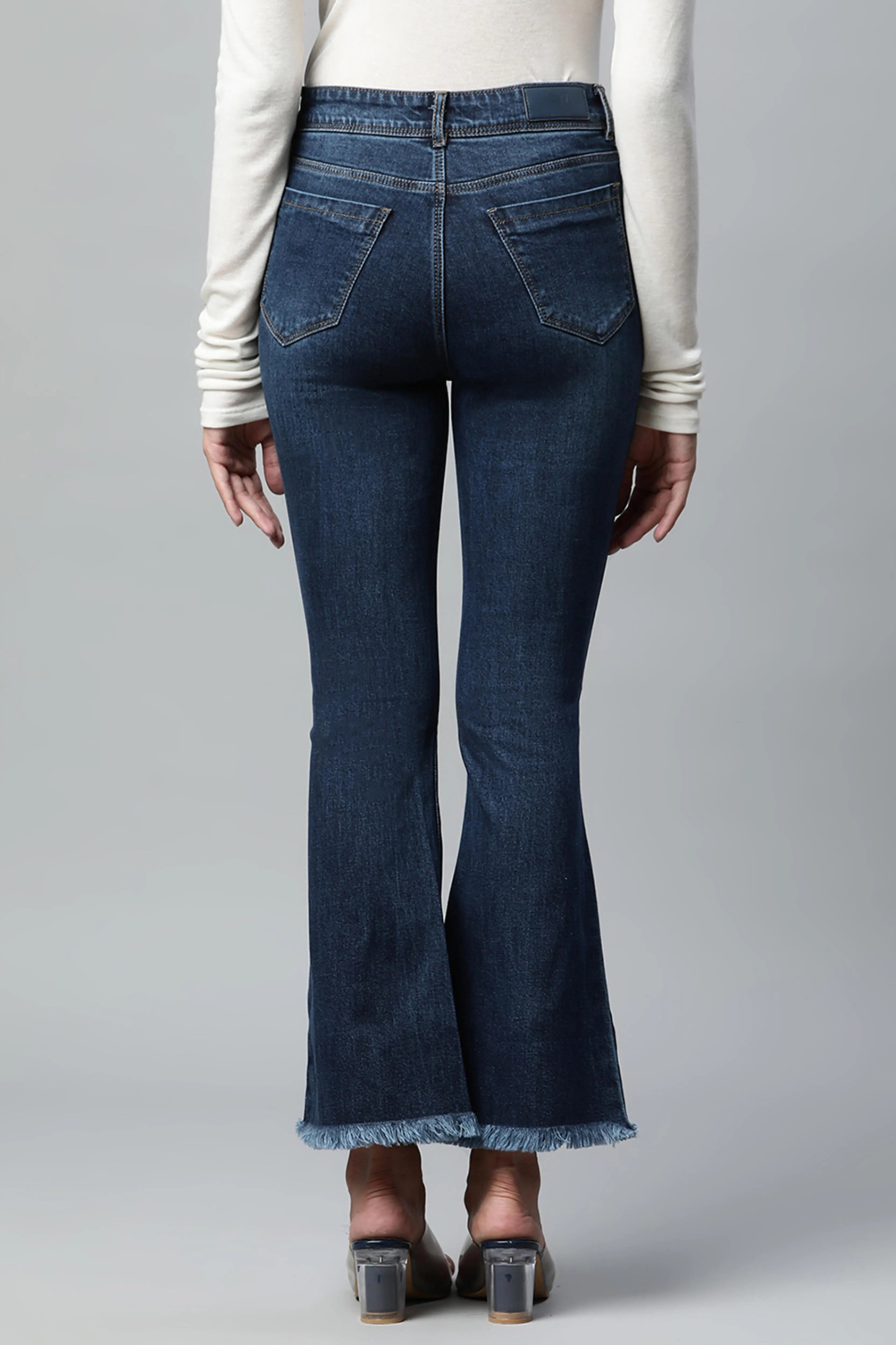 Blue Medium Washed Bootcut Jeans - Global Republic