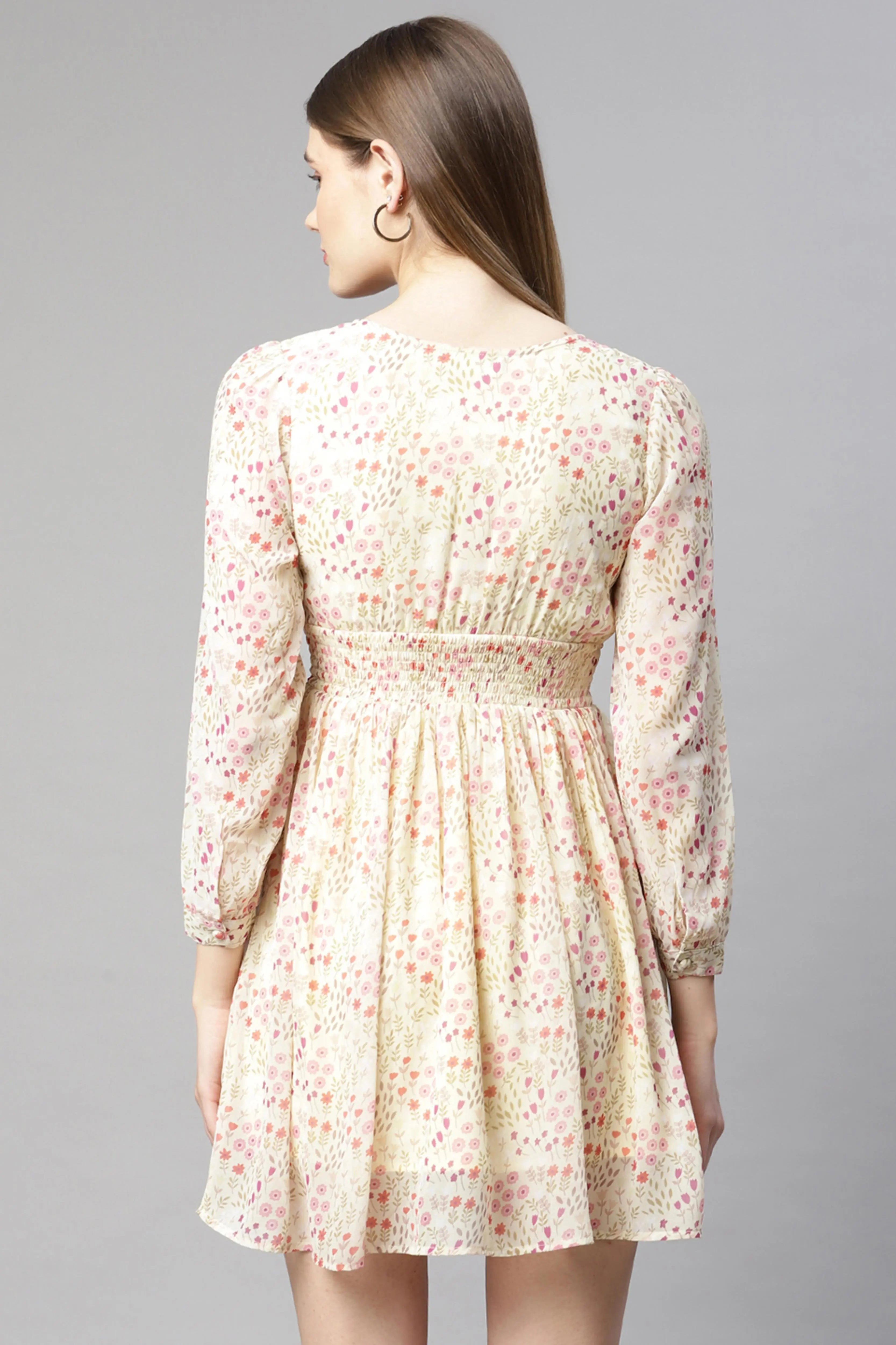 women pink hosiery printed dress