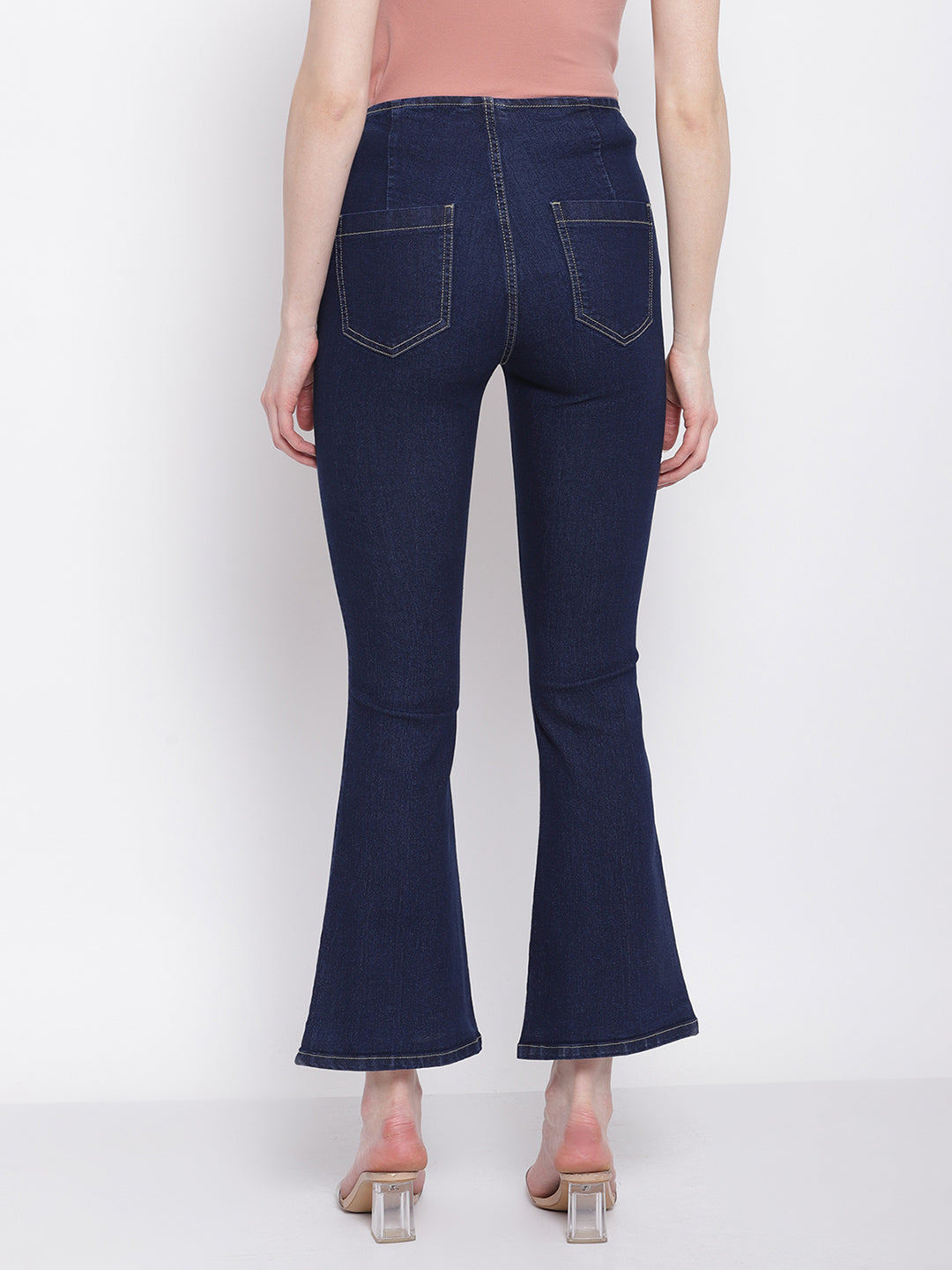 Black Bell Bottom Full Length Jeans - Global Republic