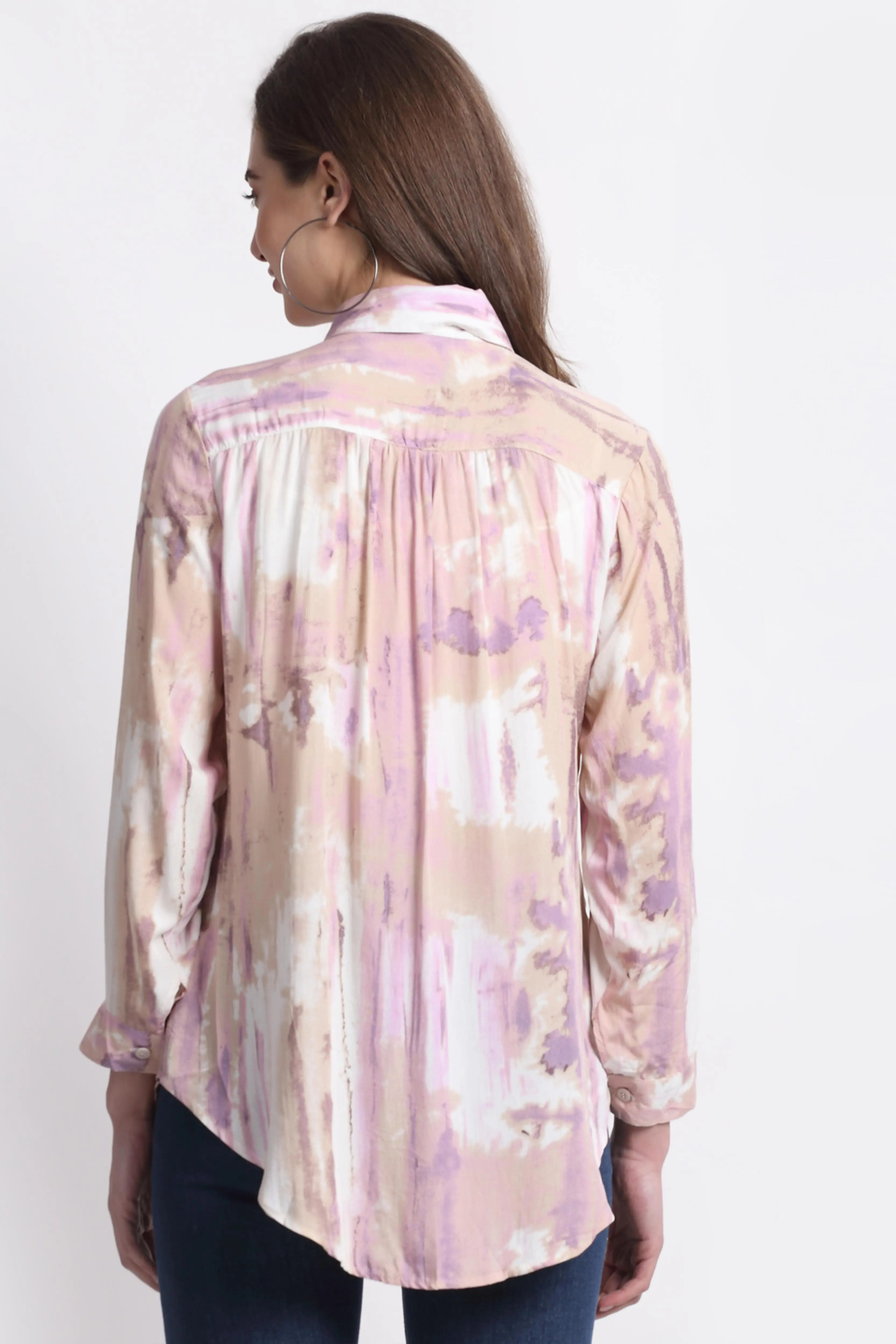 Women Collared Viscose Printed Shirt - Global Republic