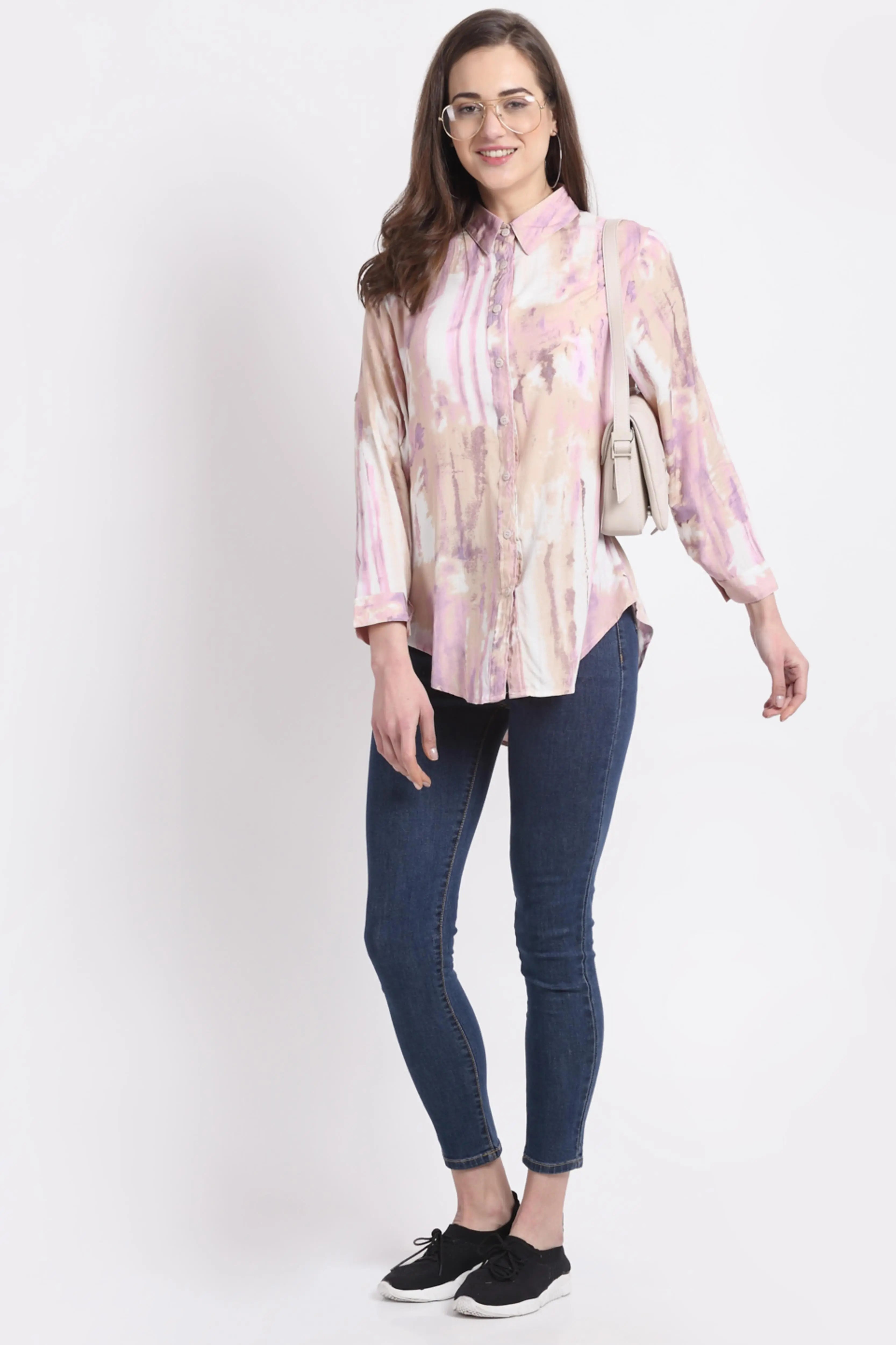 Women Collared Viscose Printed Shirt - Global Republic