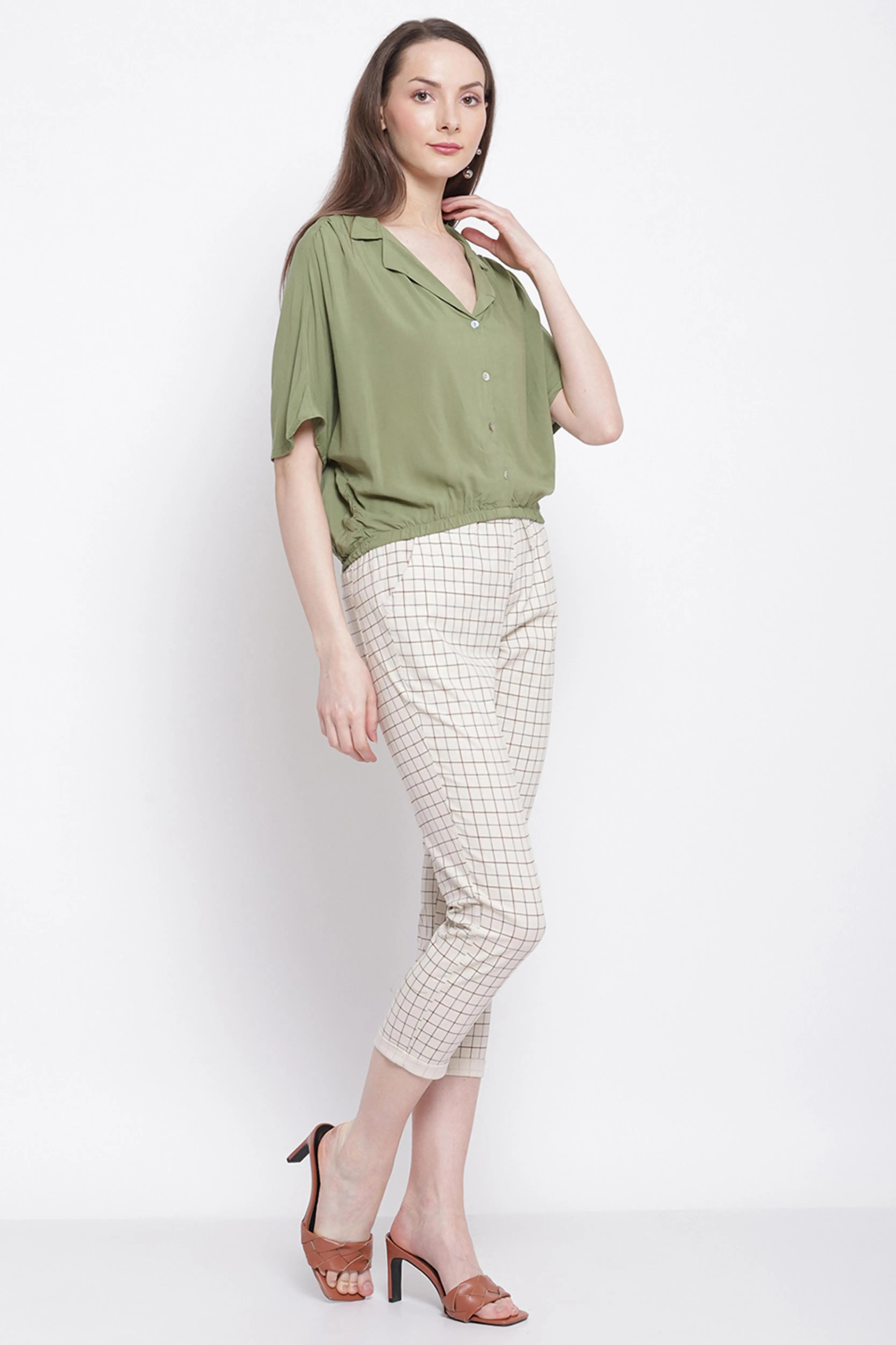 Beige Checkered Lower