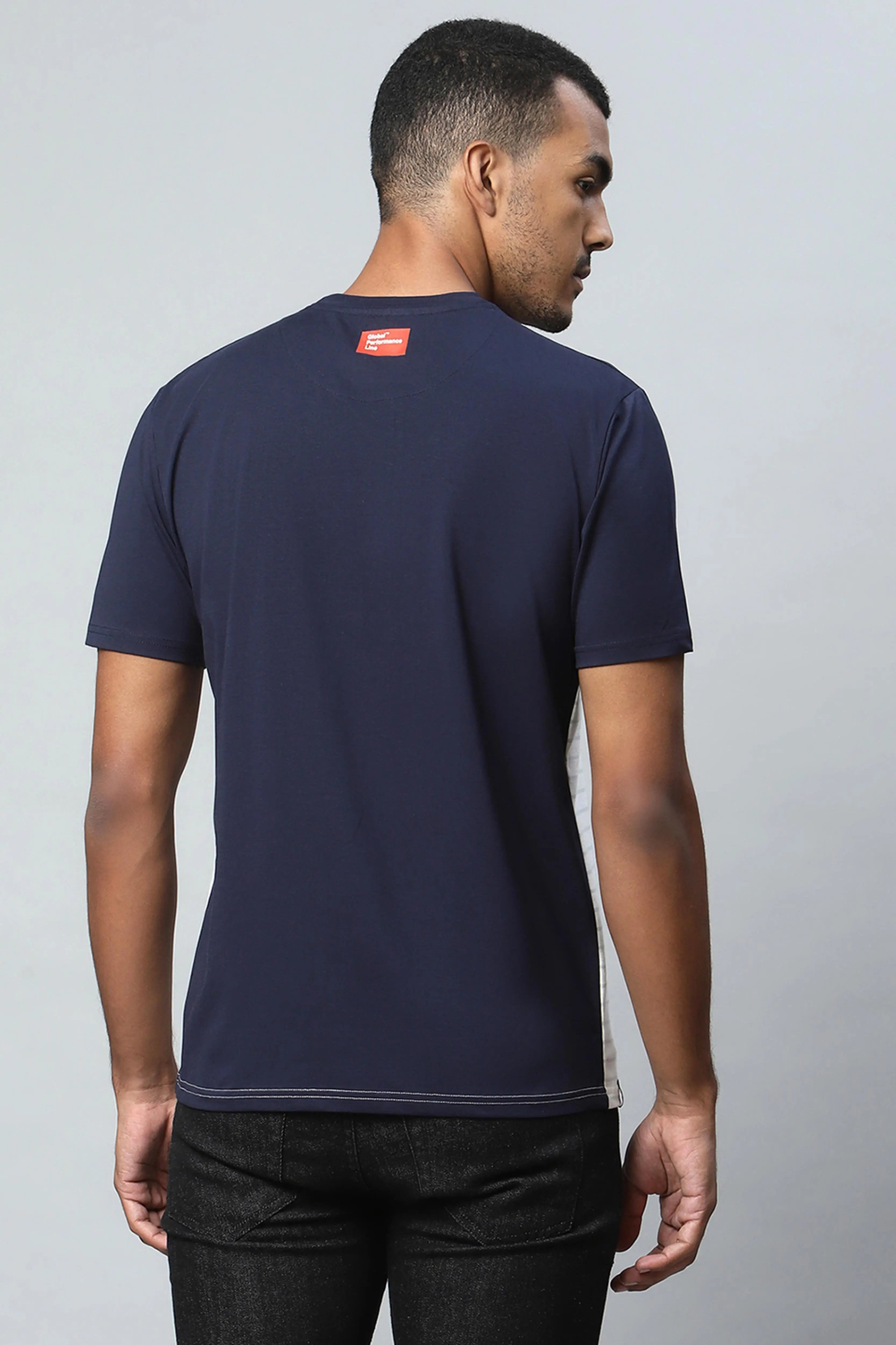 Navy Blue Alpha Printed Night Suit