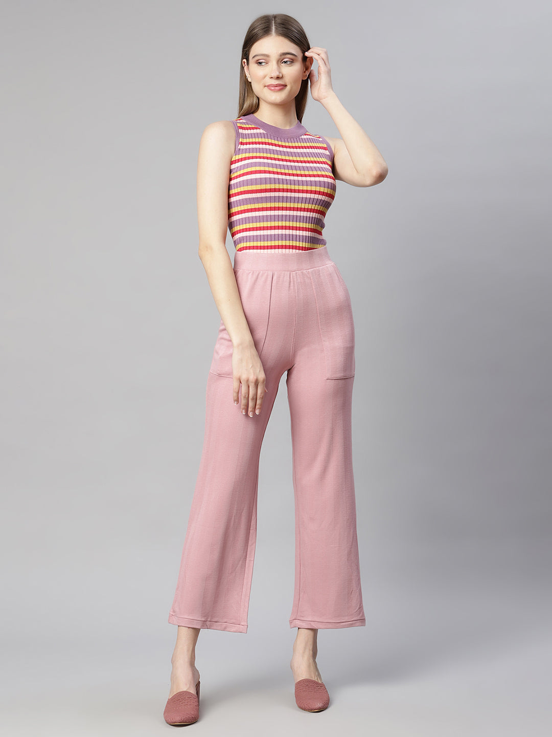 Women Dust Pink Semi- Formal Lower - Global Republic