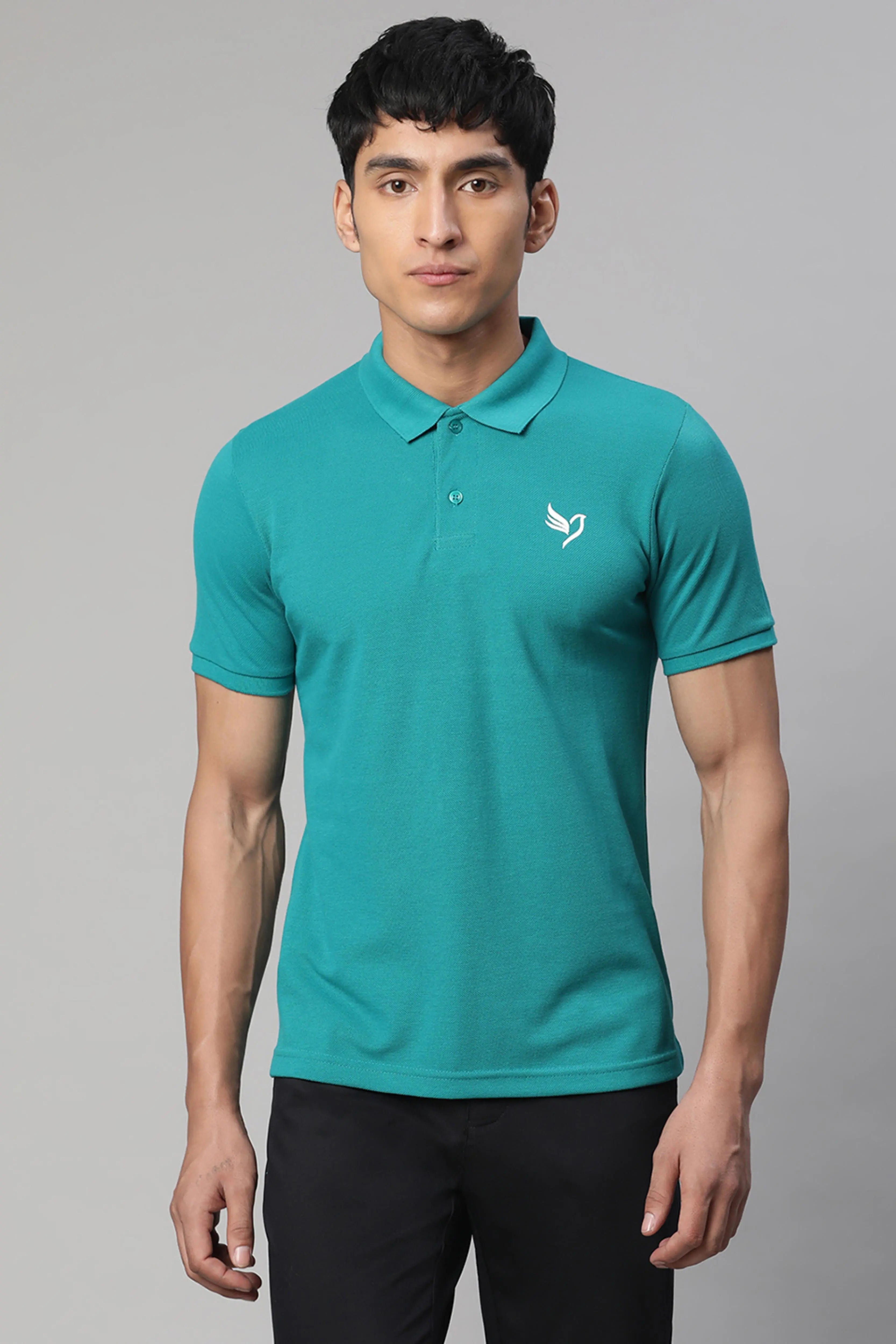 Teal GR Branded Polo T-Shirt - Global Republic