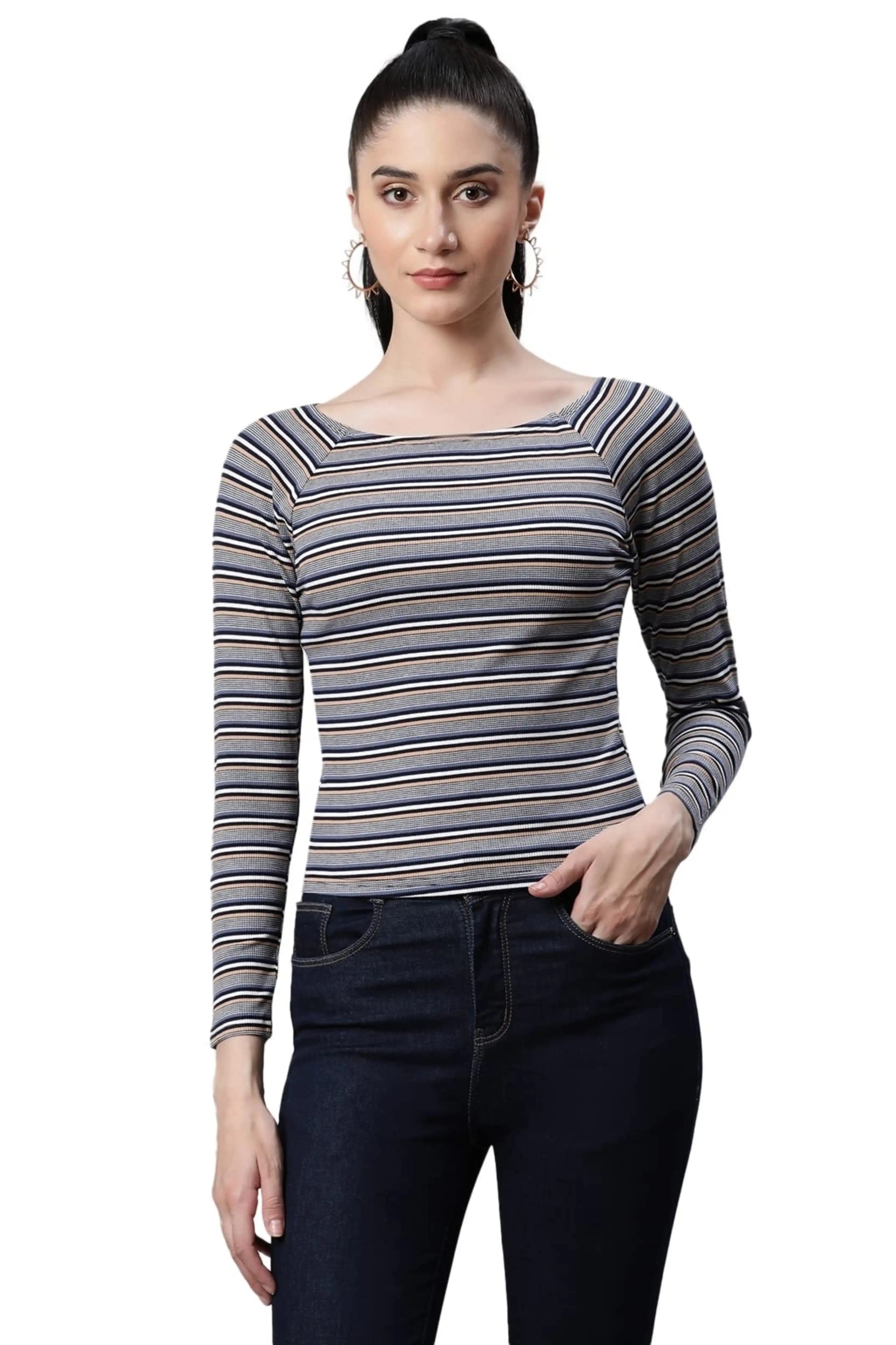 Striped Slim Fit Casual T-Shirt