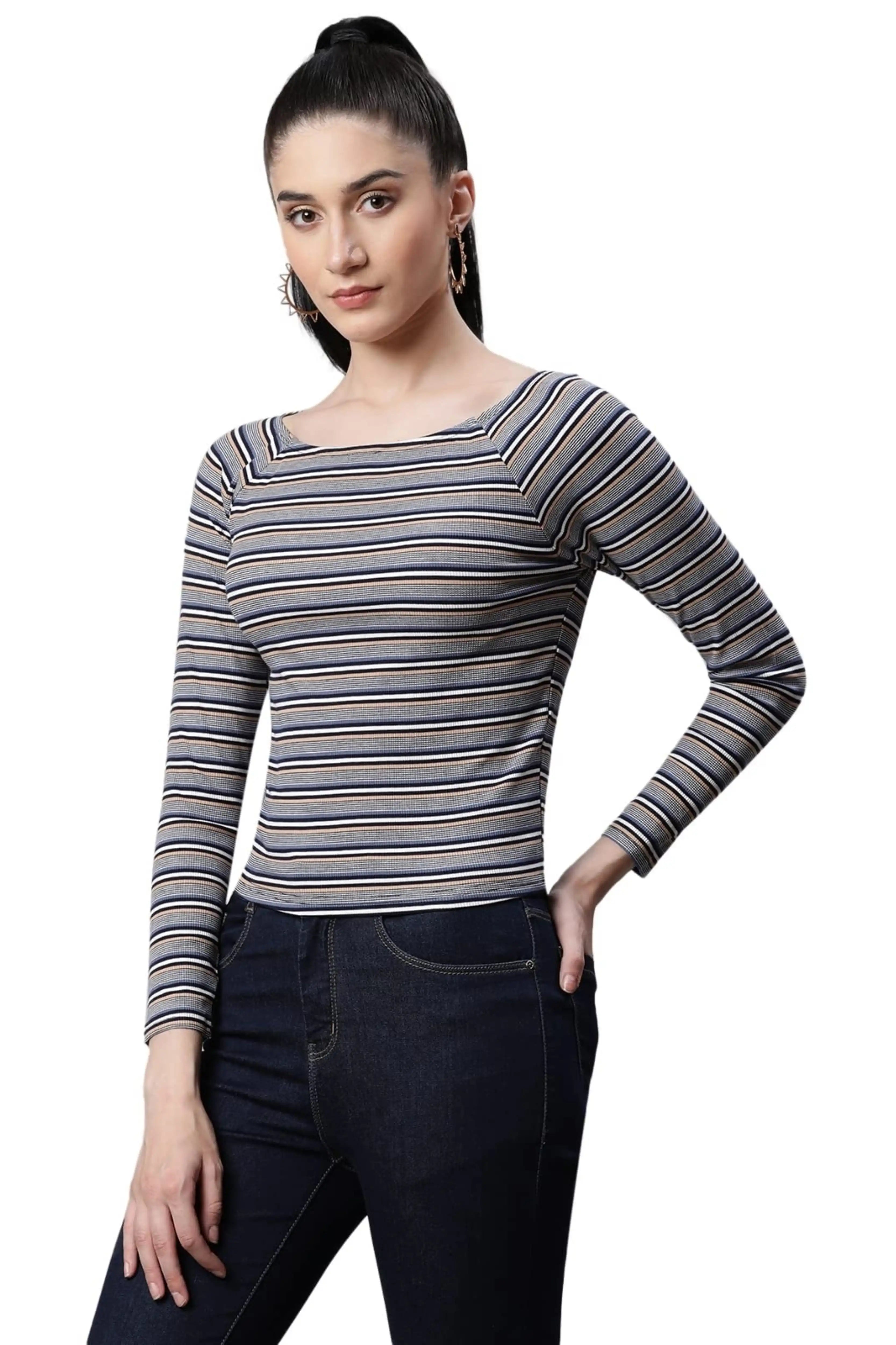 Striped Slim Fit Casual T-Shirt