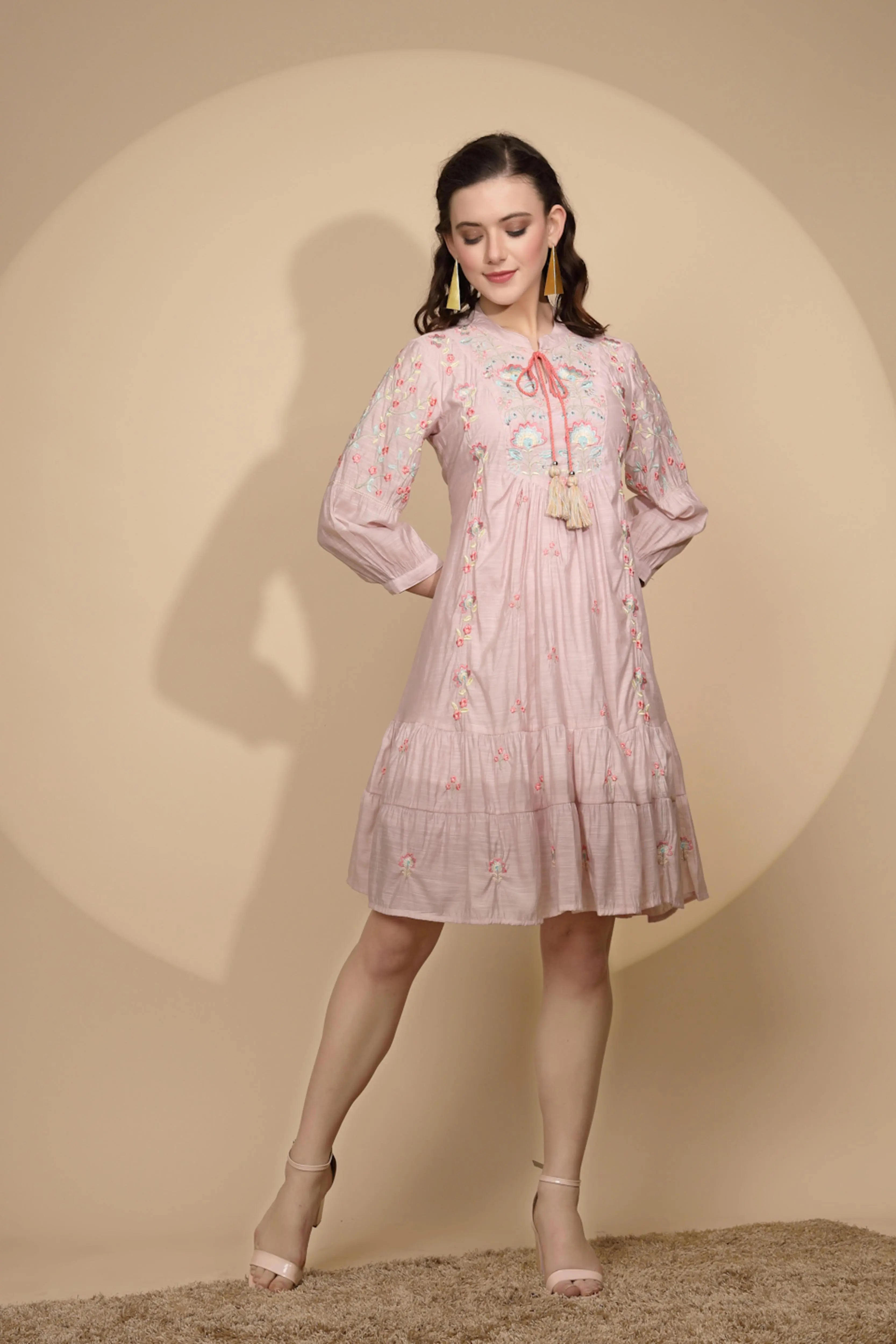 Lilac Cotton Regular Fit Kurta For Women - Global Republic