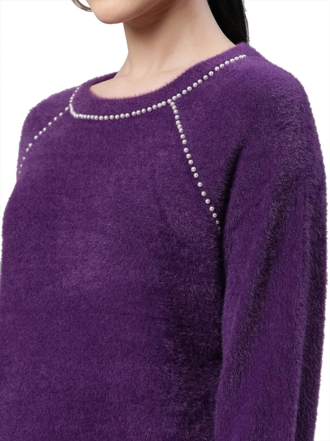 Mulberry Loose Fit Wollen Pullover - Global Republic
