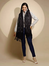 Black Printed  Stole For Girl's & Women