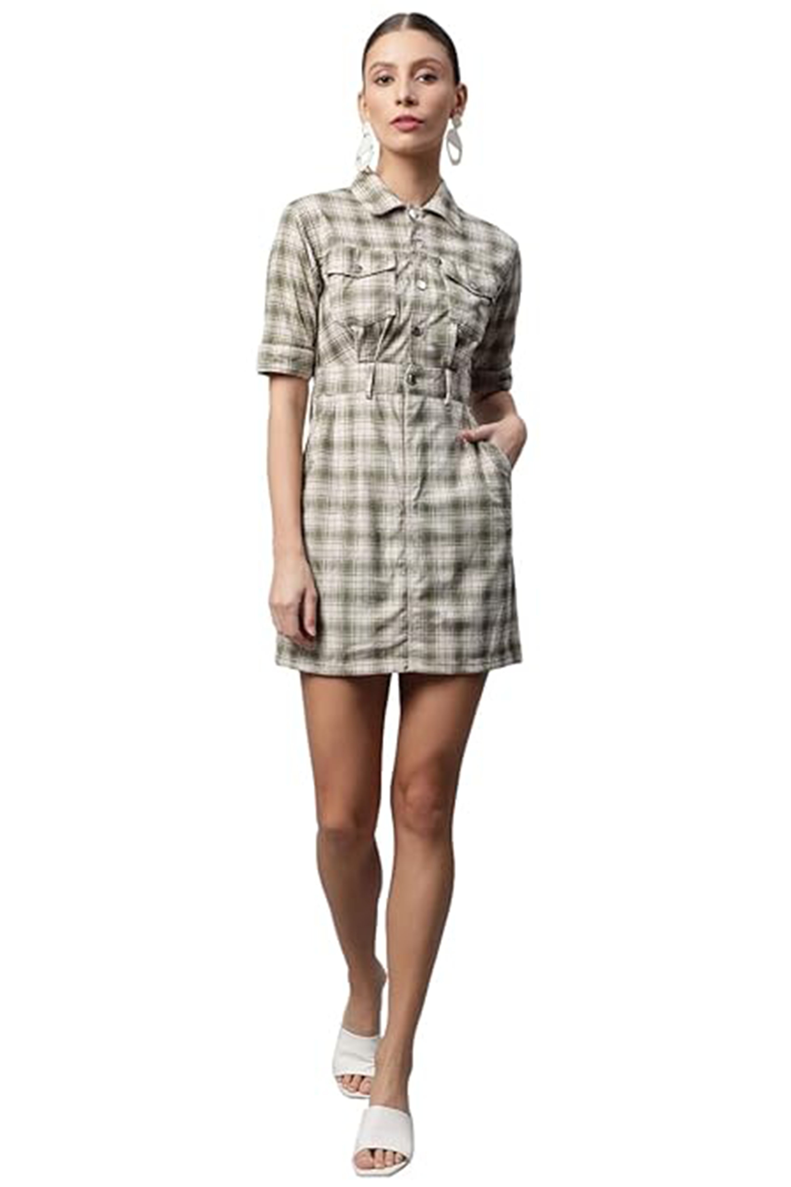 Green Checkered Dress