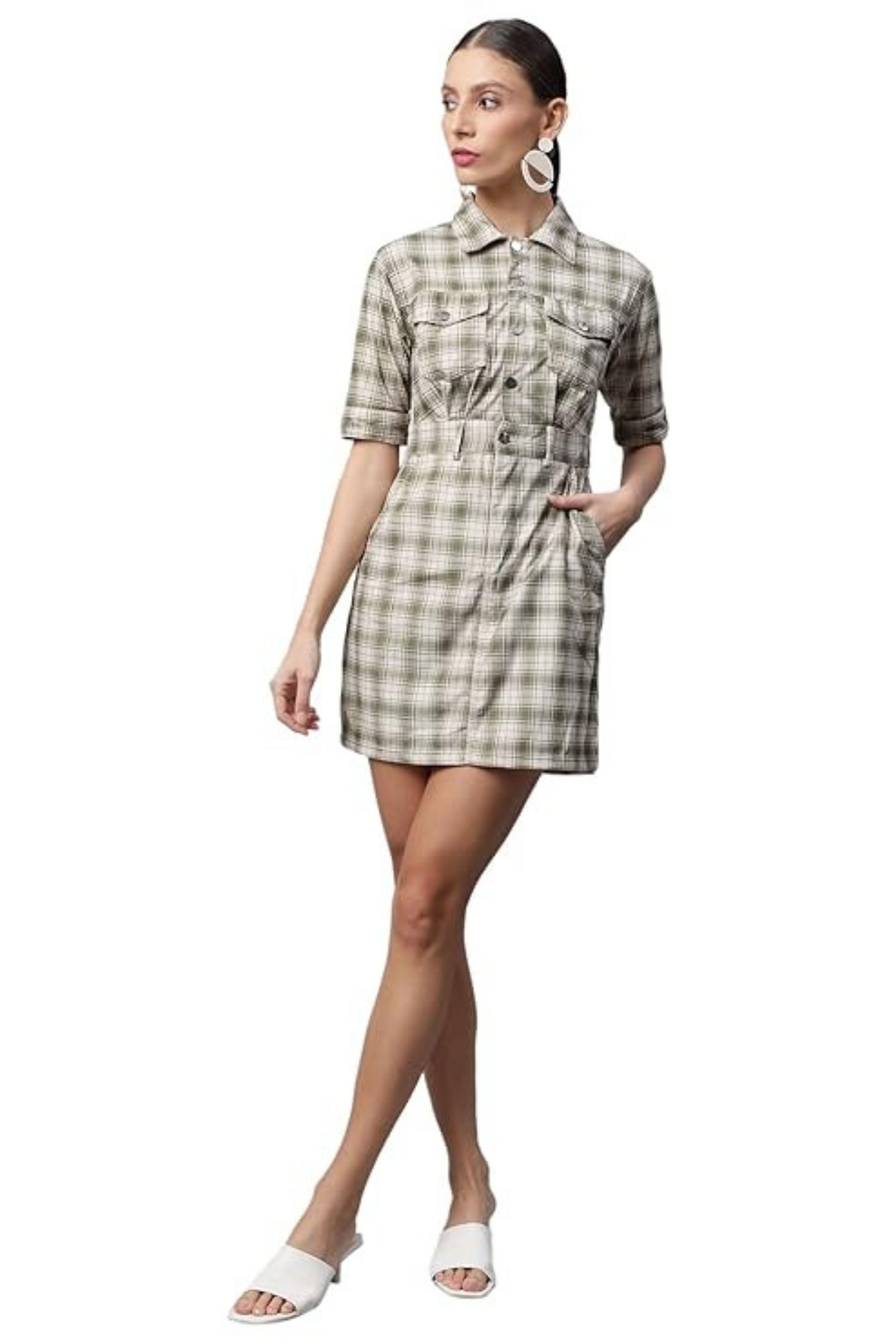 Green Checkered Dress