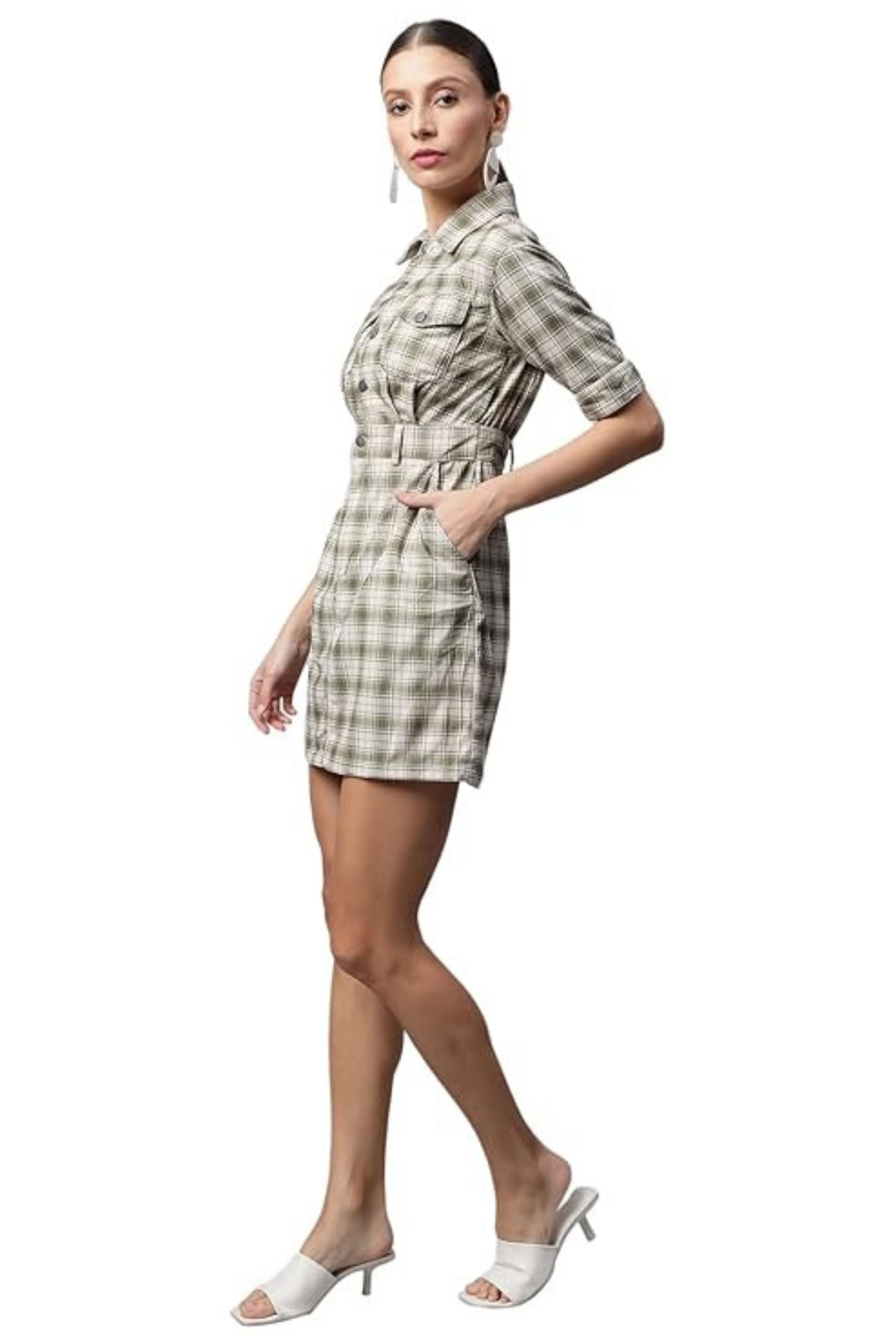 Green Checkered Dress