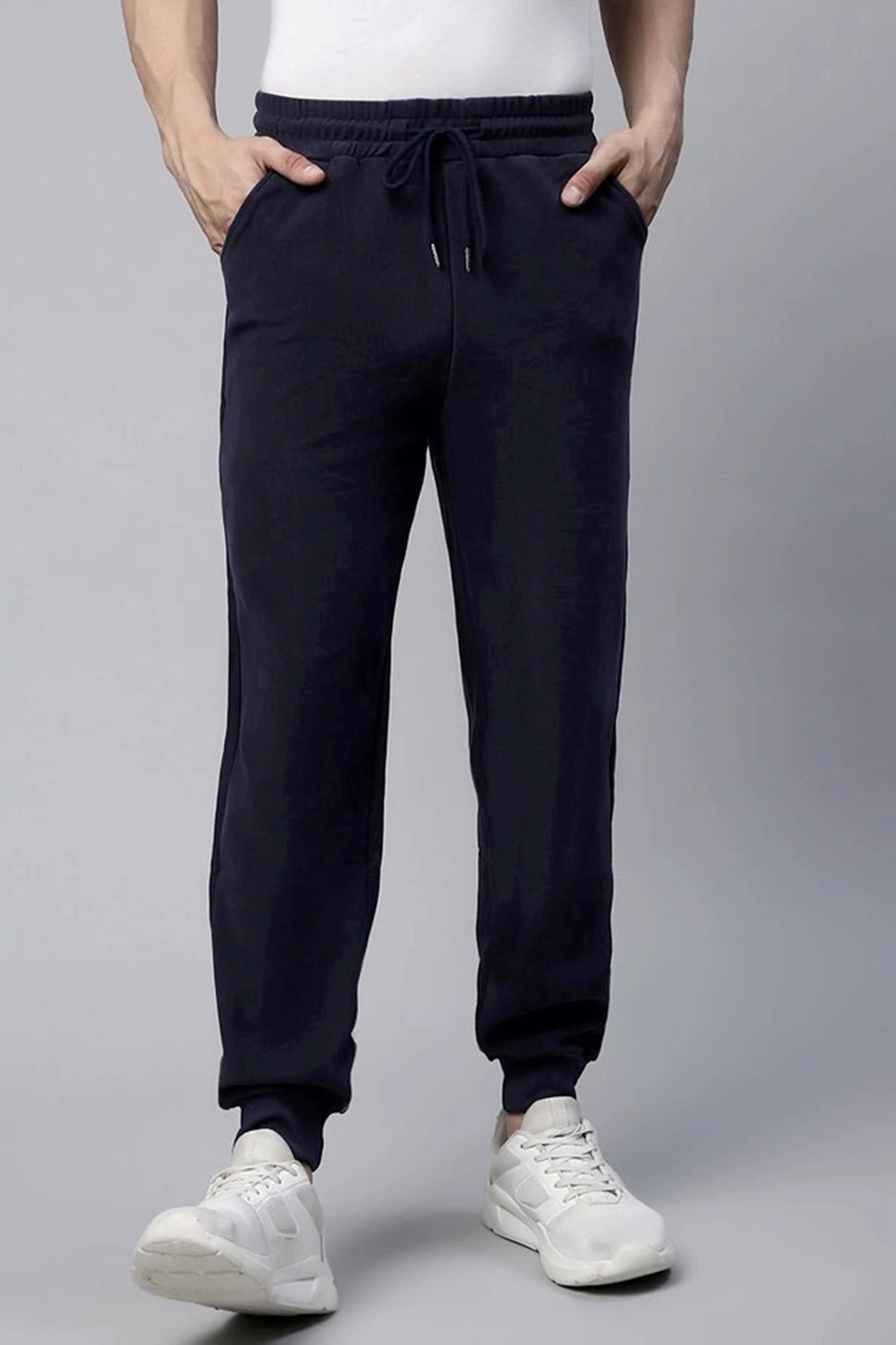 Blue Drawstring Winter Jogger