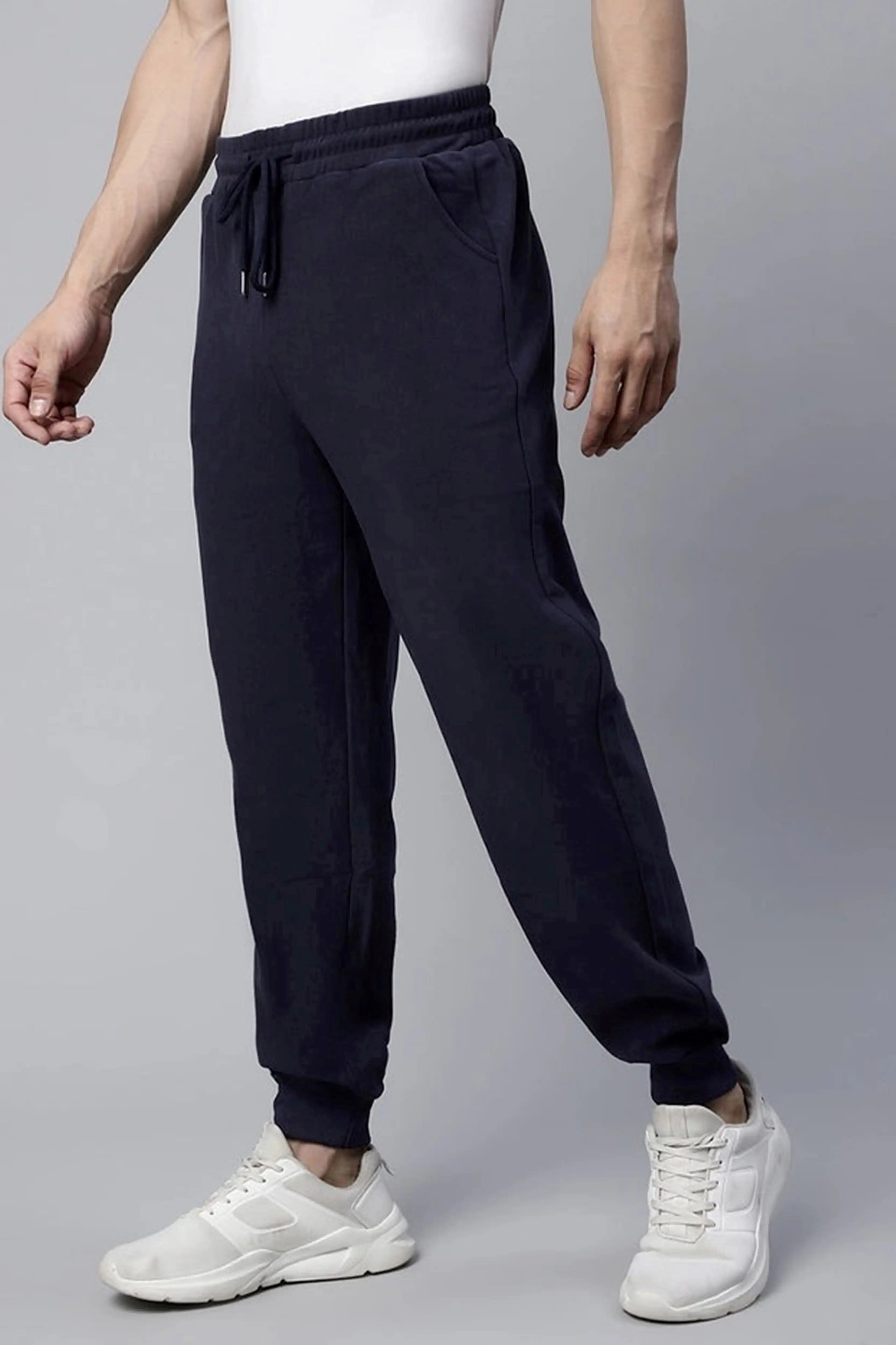 Blue Drawstring Winter Jogger