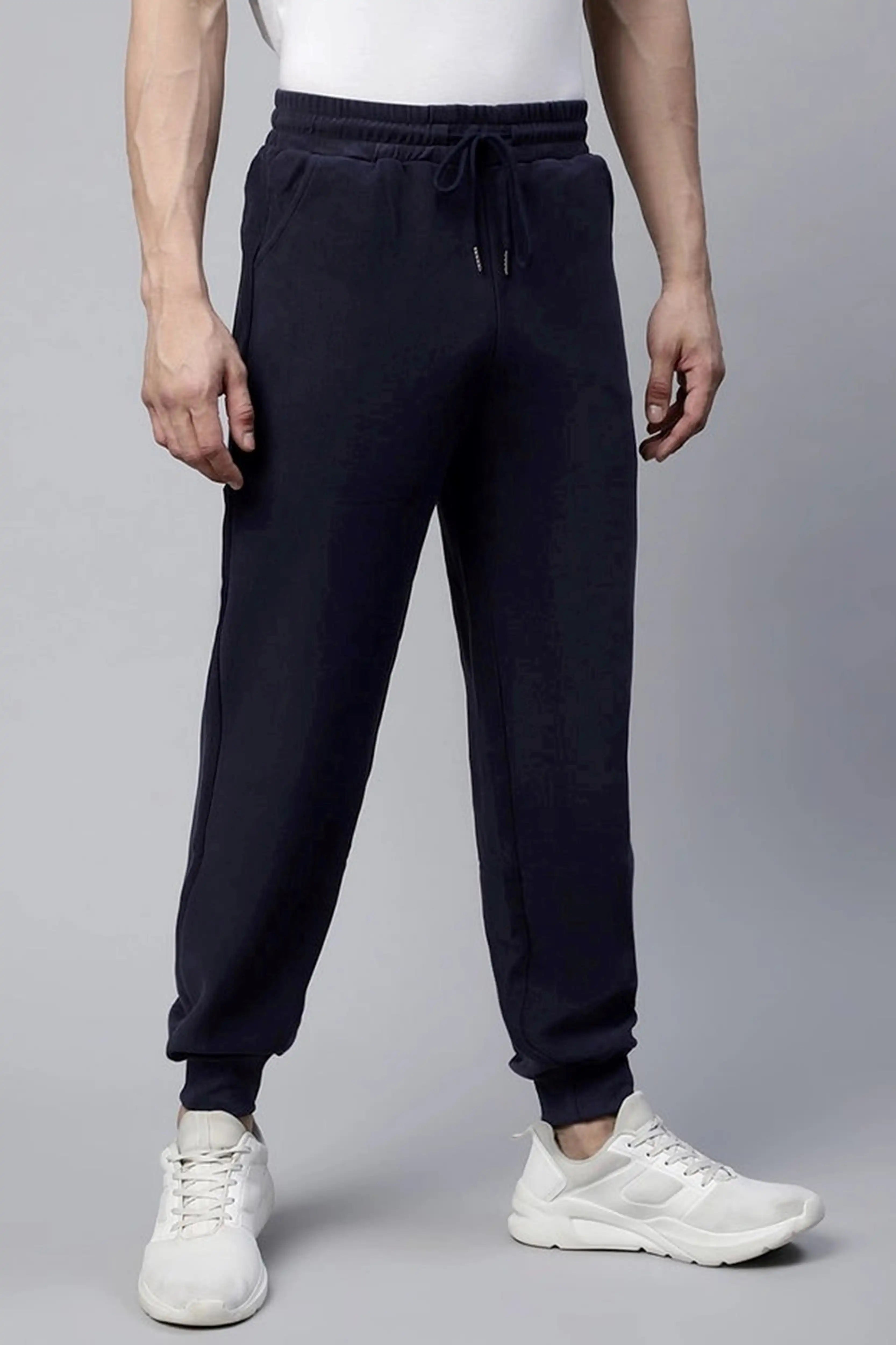 Blue Drawstring Winter Jogger