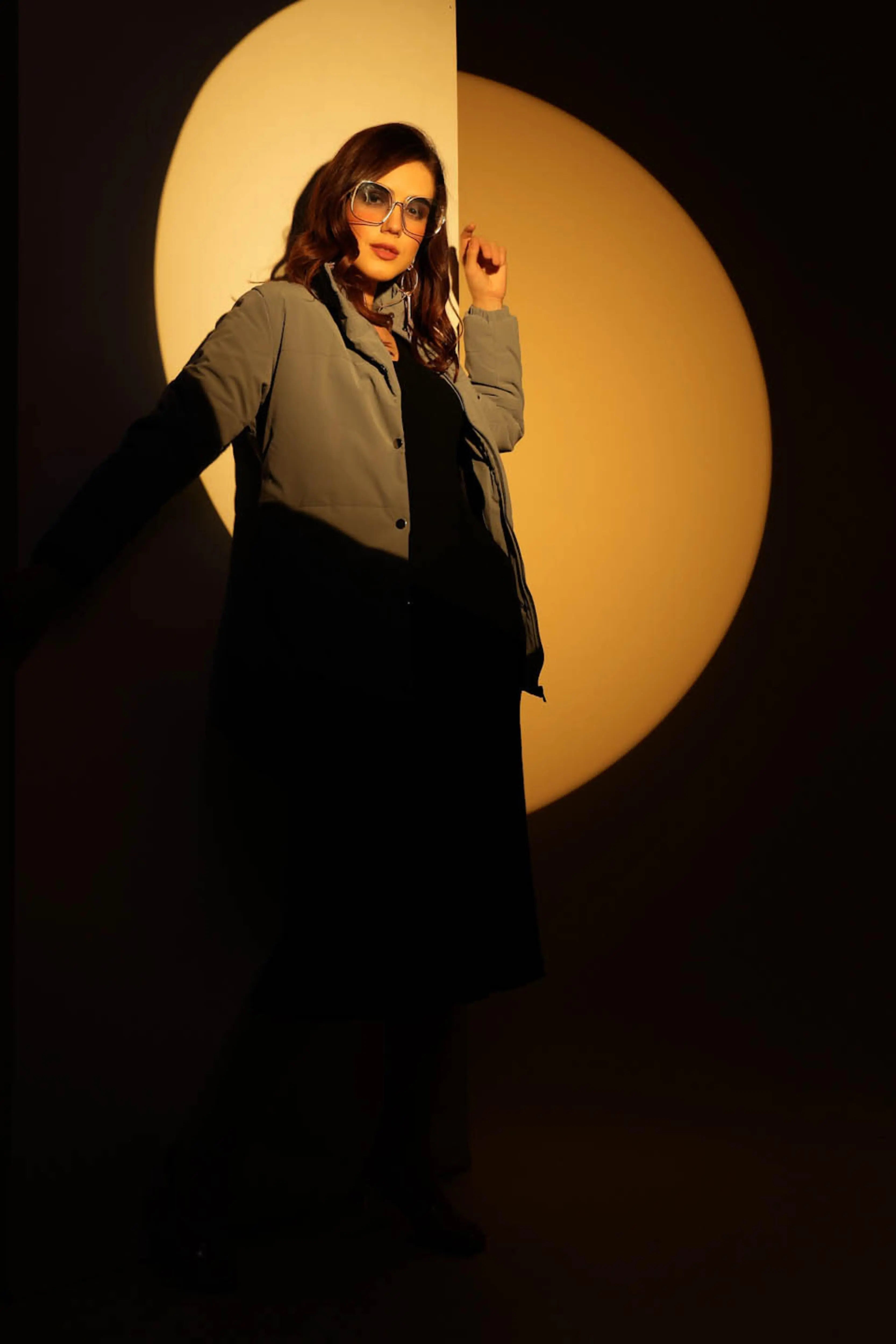 Grey Solid Puffer Jacket - Global Republic