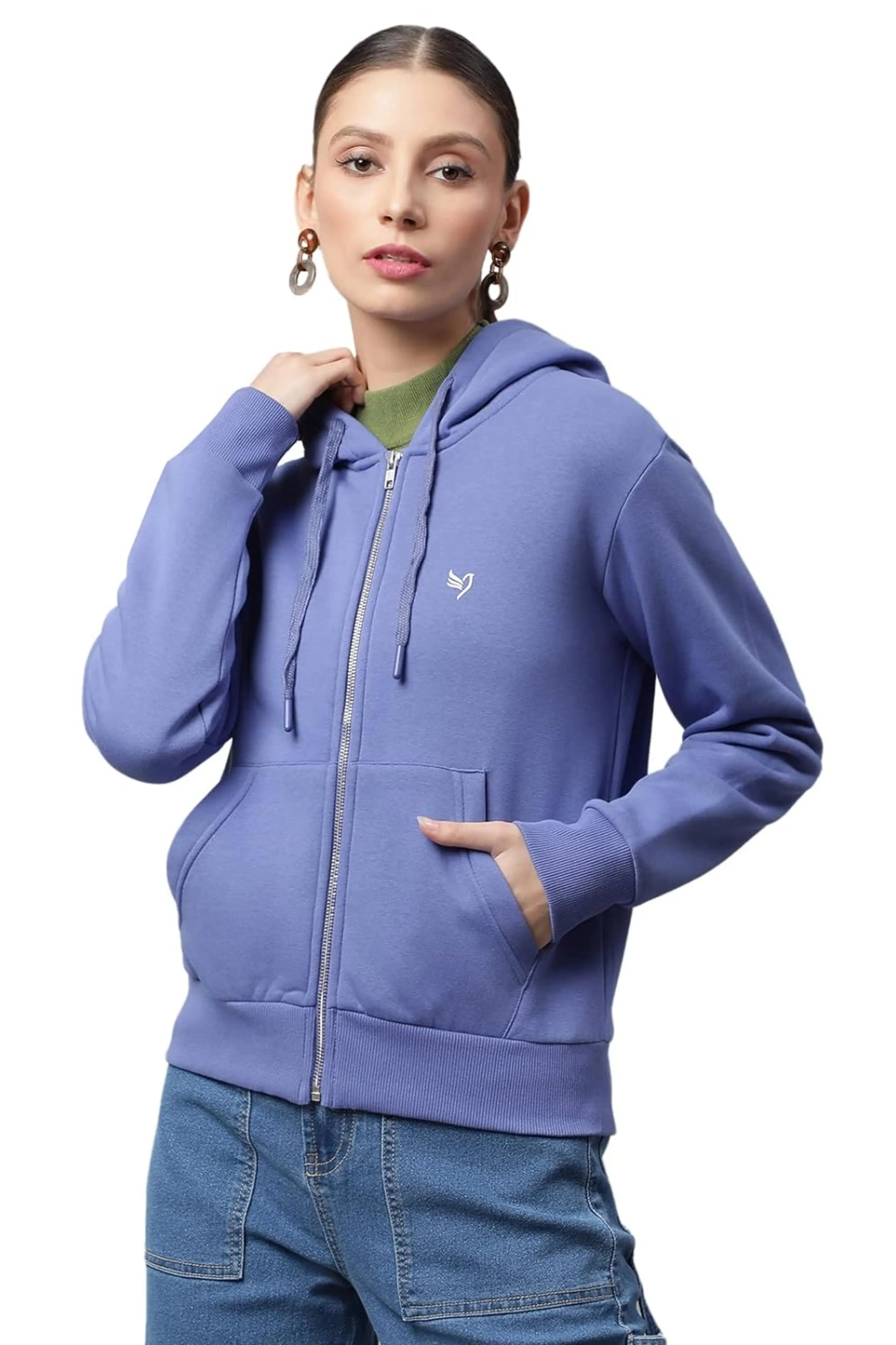 Purple Relaxed Fit Fleece Sweatshirt - Global Republic