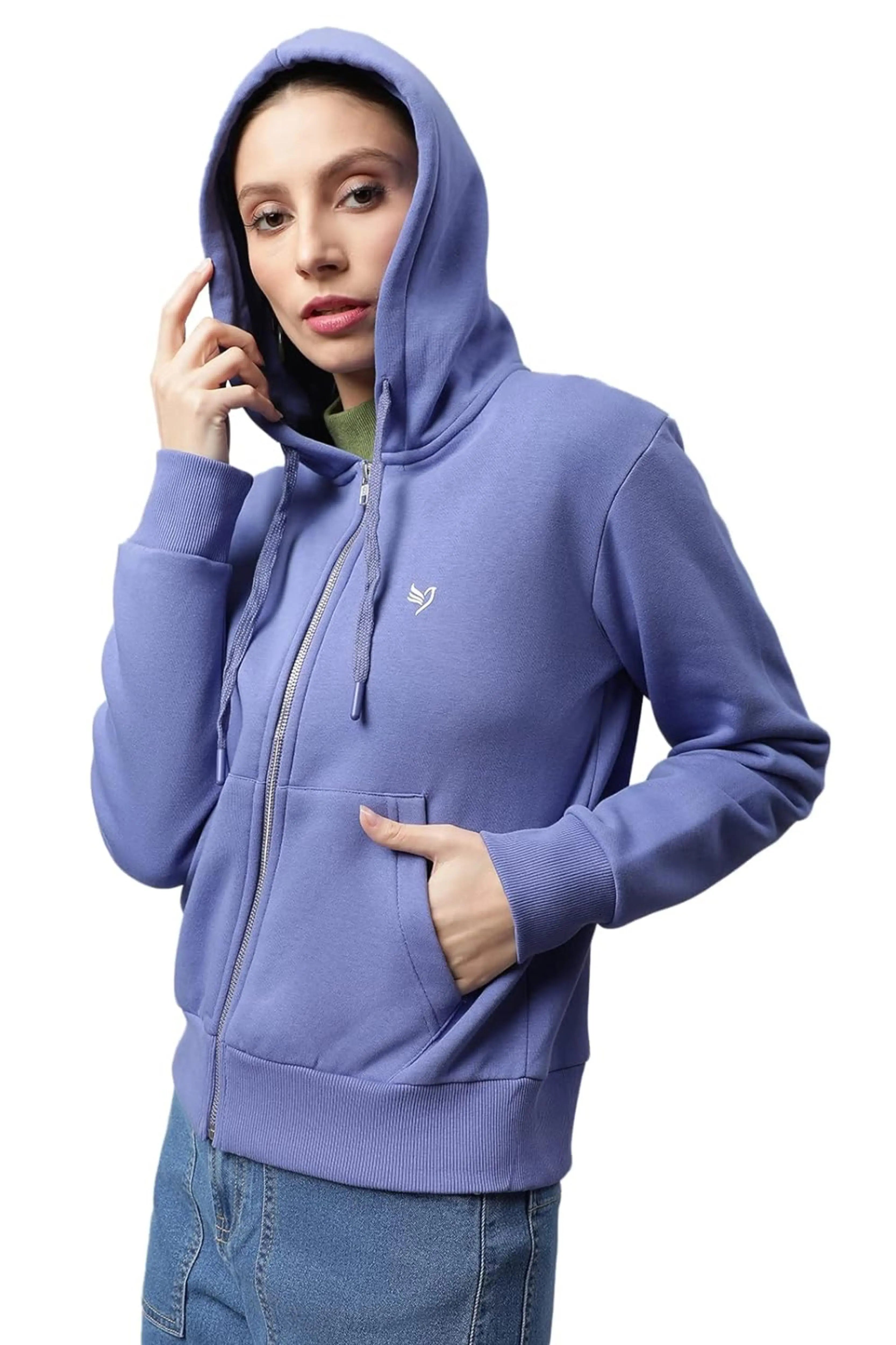 Purple Relaxed Fit Fleece Sweatshirt - Global Republic