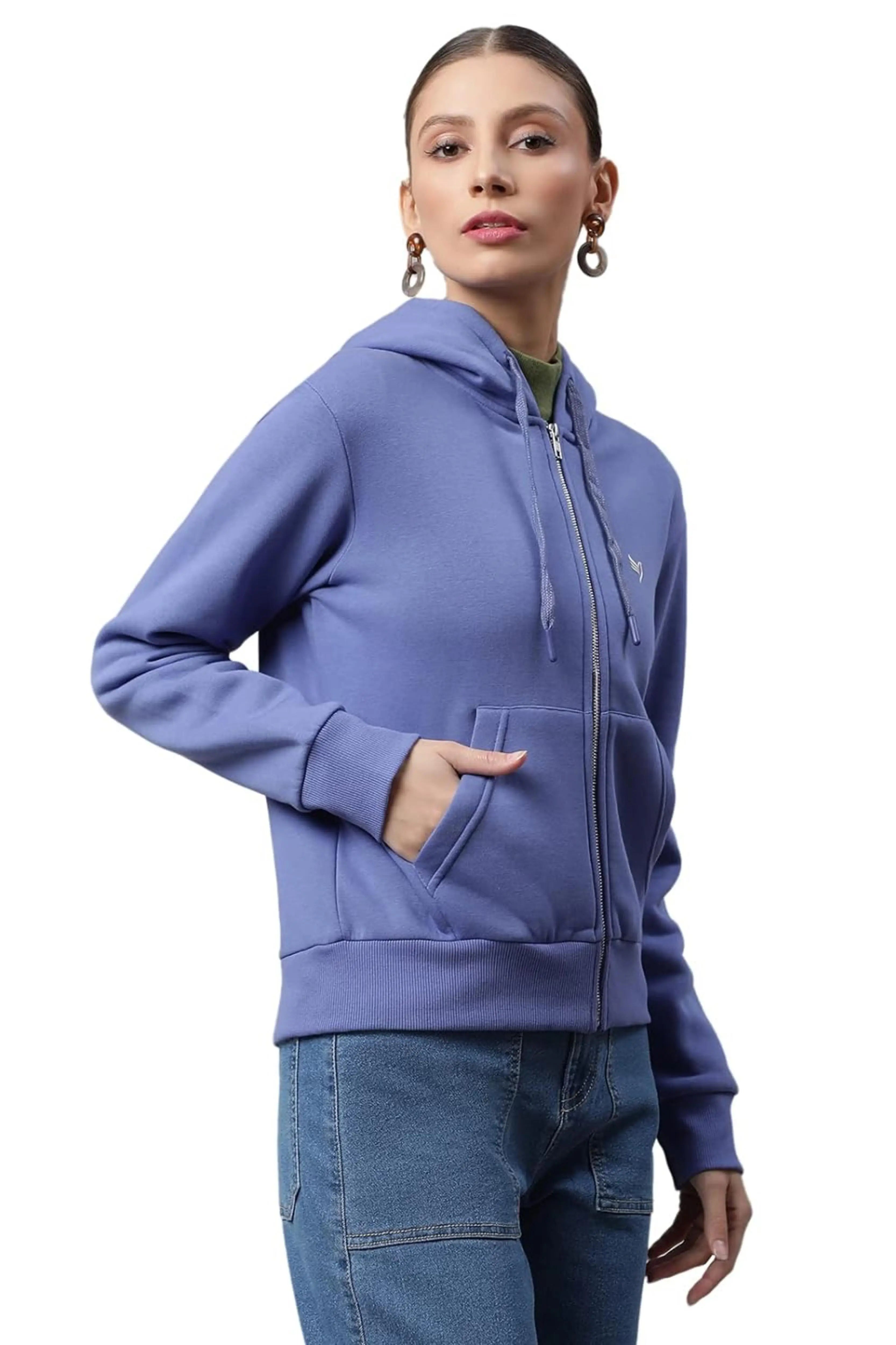Purple Relaxed Fit Fleece Sweatshirt - Global Republic