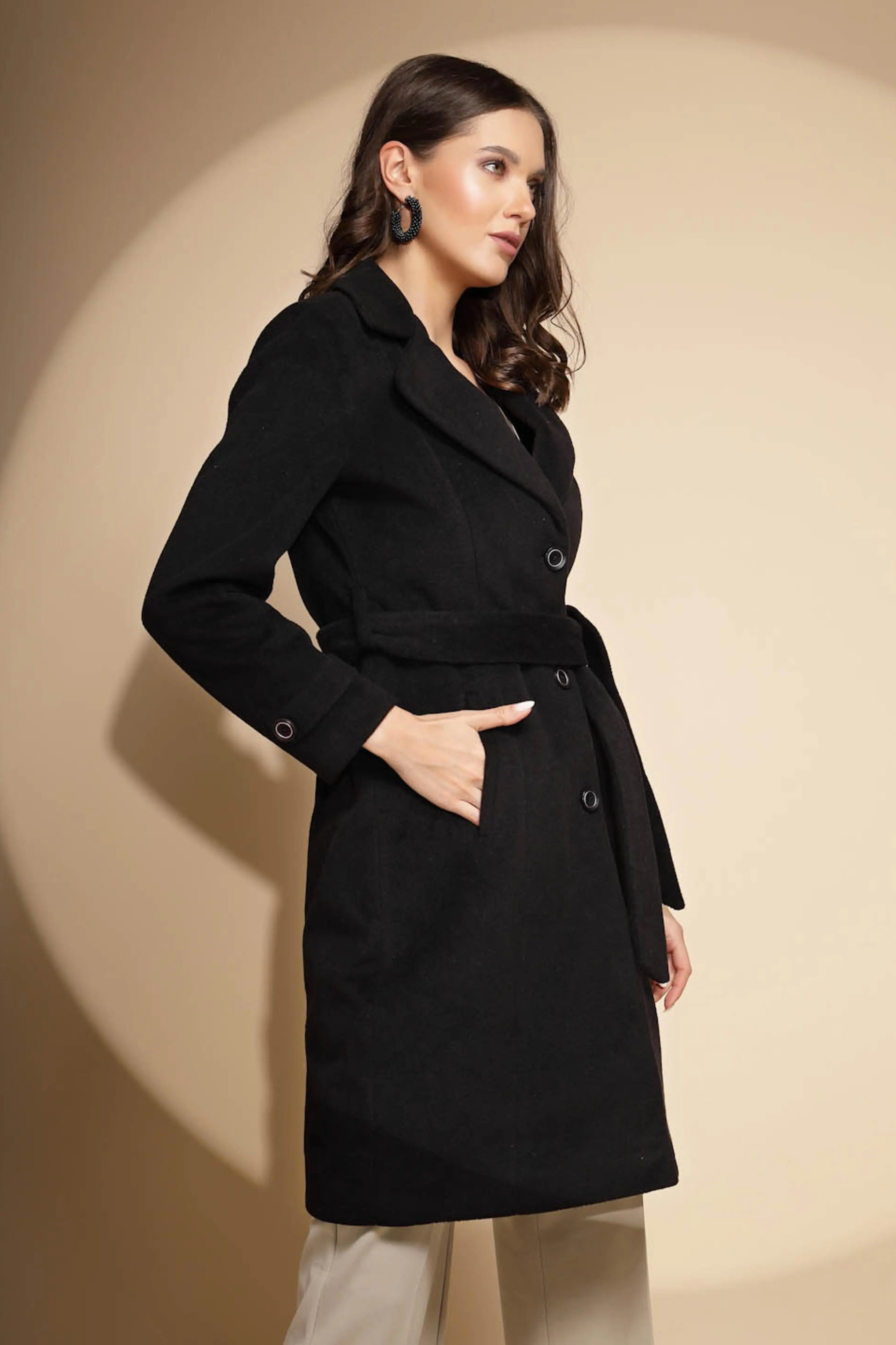 Solid Collared Neck Black Blazer - Global Republic