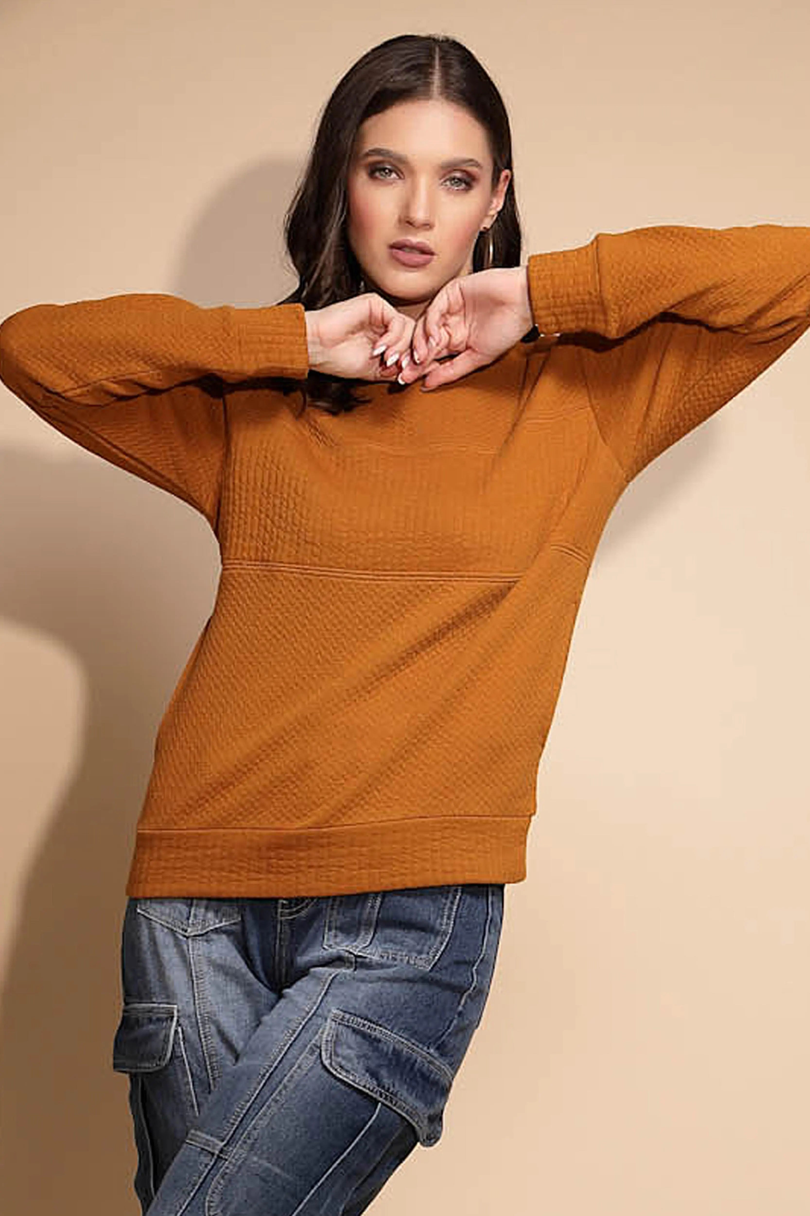 Yellow Full Sleeve Hosiery Sweatshirt - Global Republic
