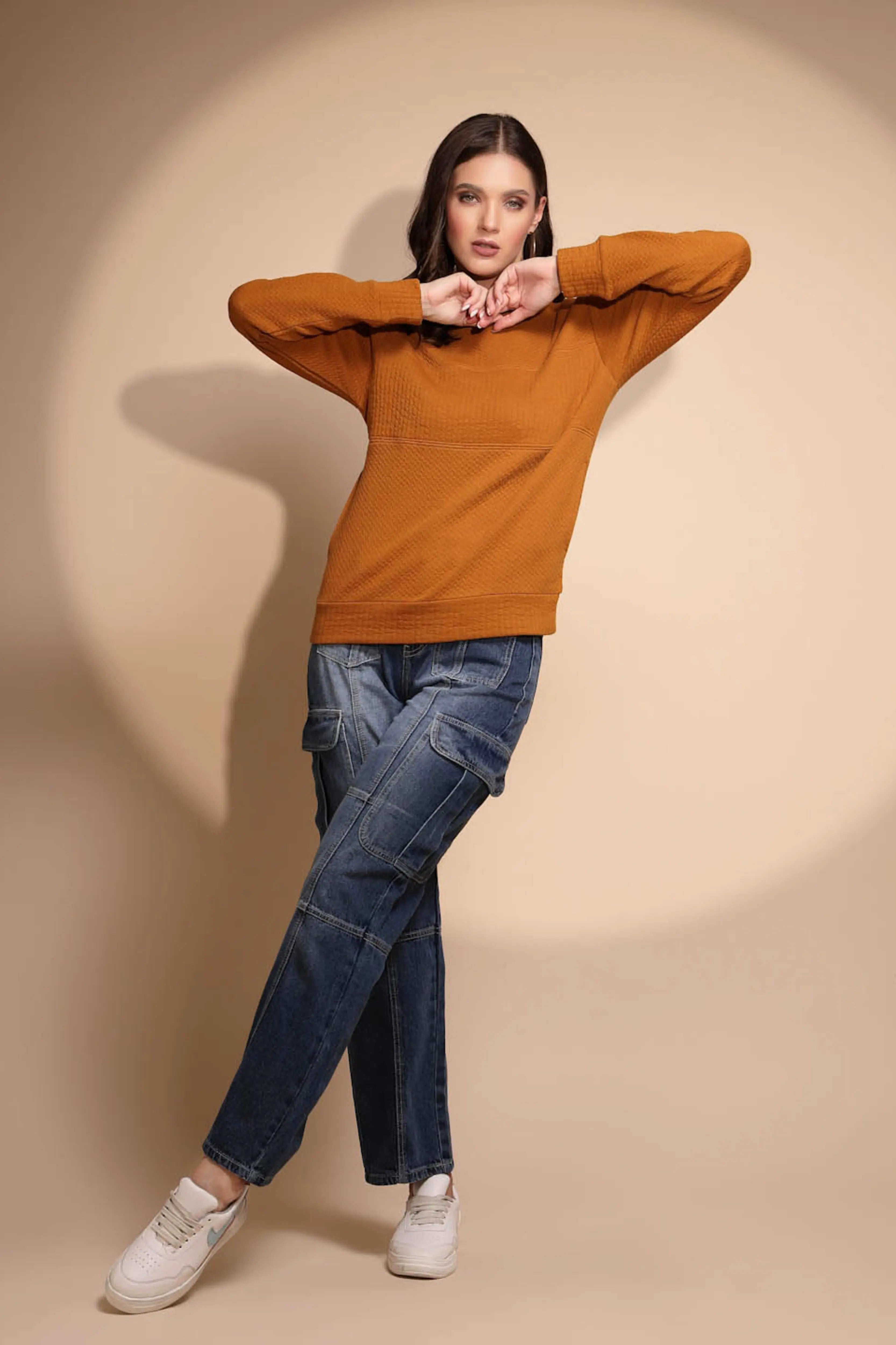 Yellow Full Sleeve Hosiery Sweatshirt - Global Republic