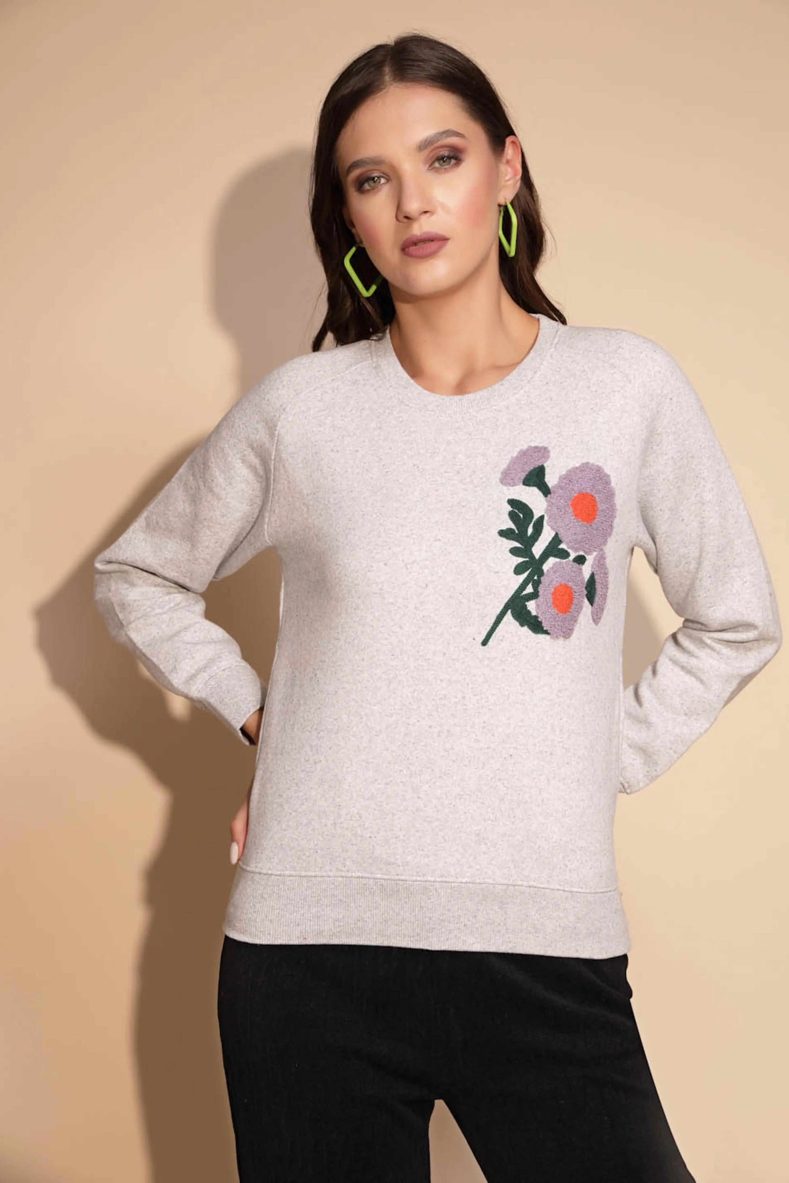 Grey Solid Hosiery Hooded Sweatshirt - Global Republic