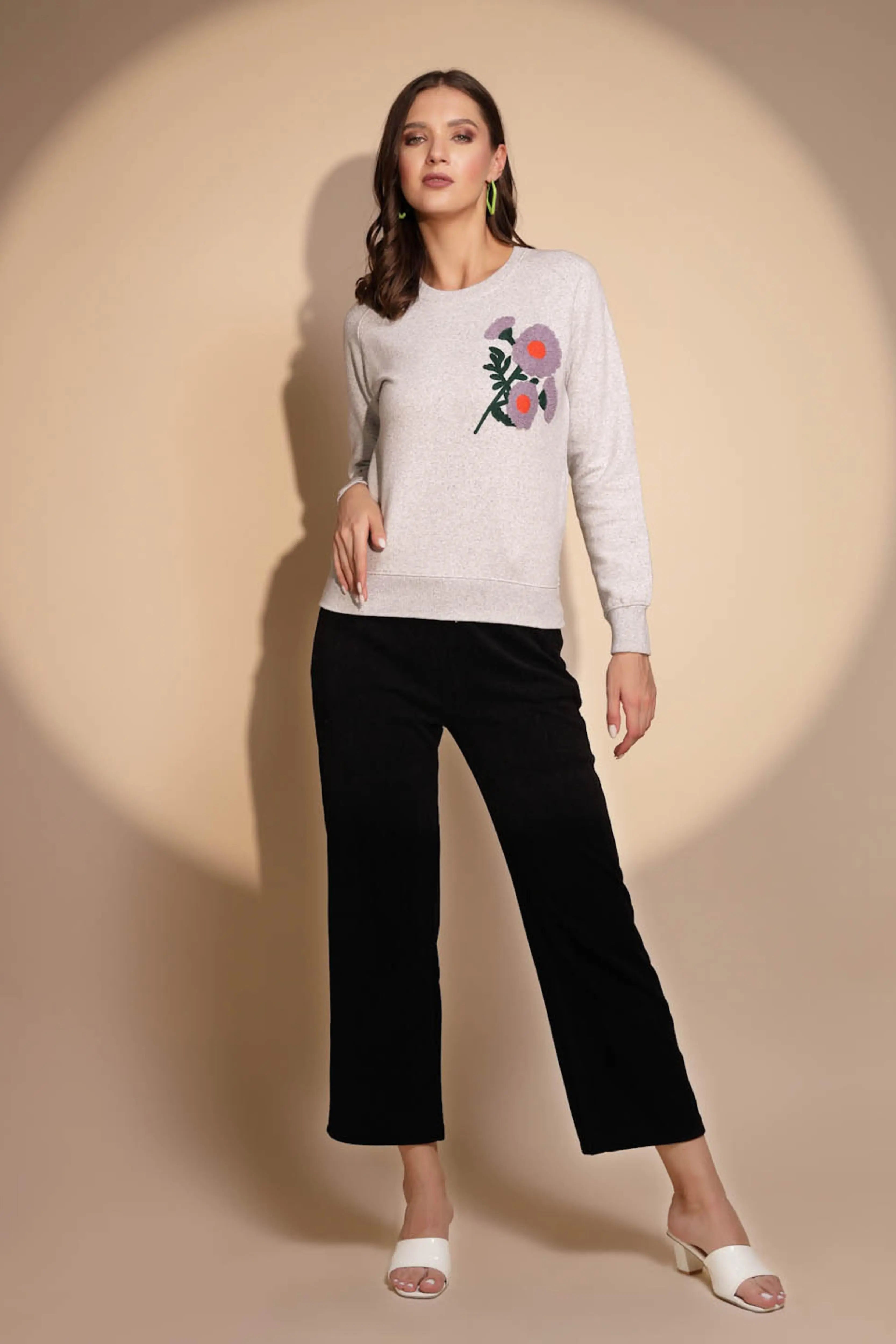 Grey Solid Hosiery Hooded Sweatshirt - Global Republic